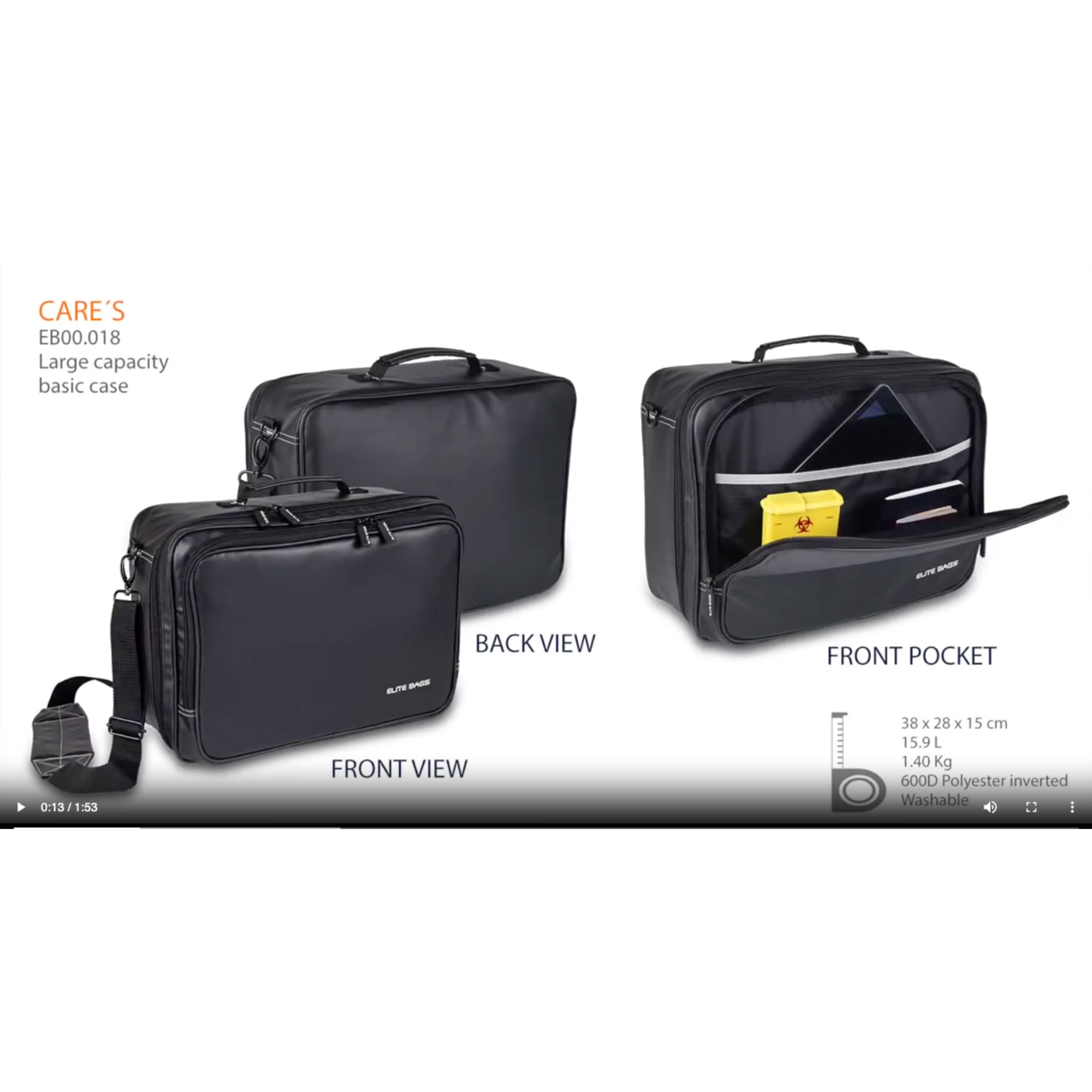 Load video: CARE Medical Case - Black