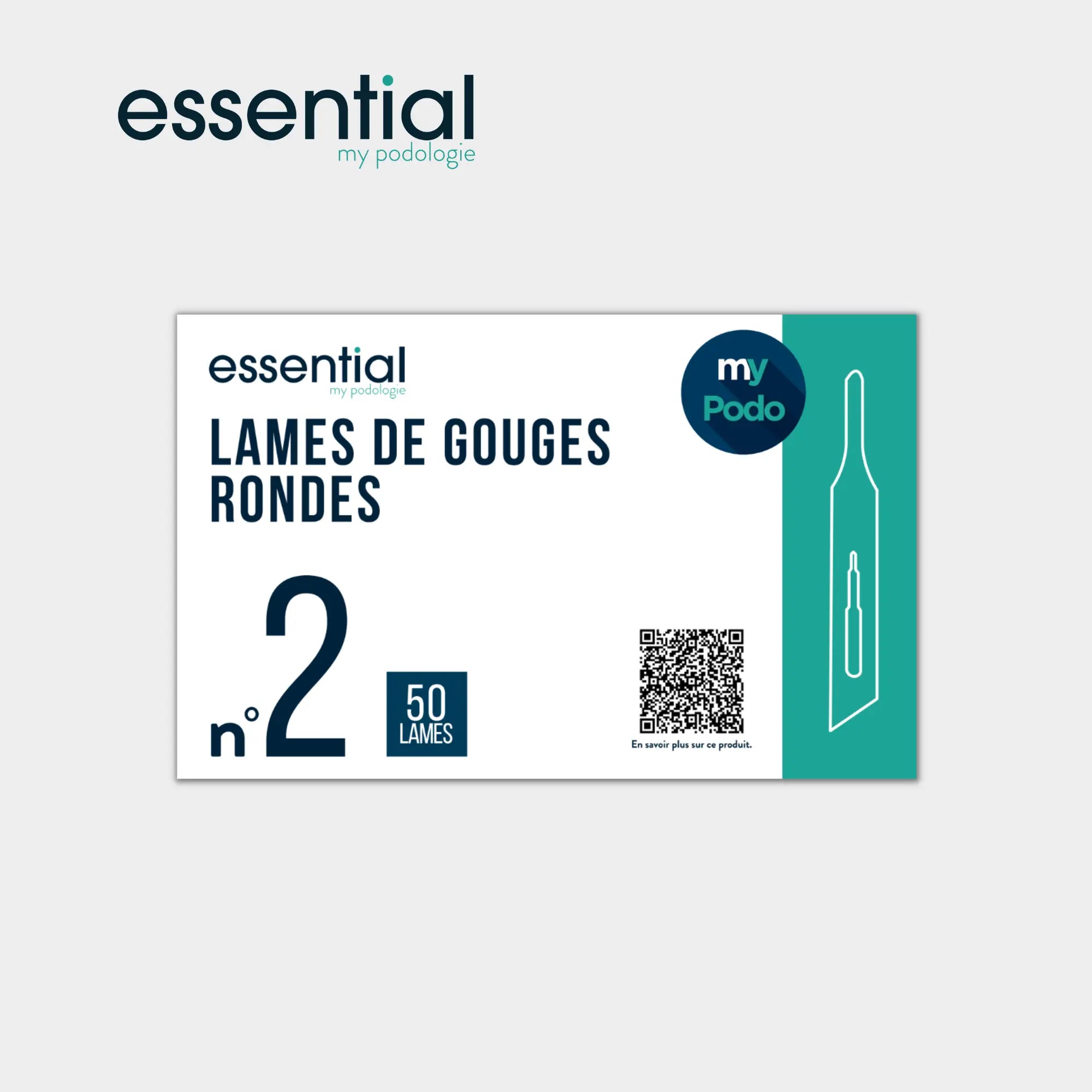 50 Lames de gouges stériles - Rondes - Essential by My Podologie