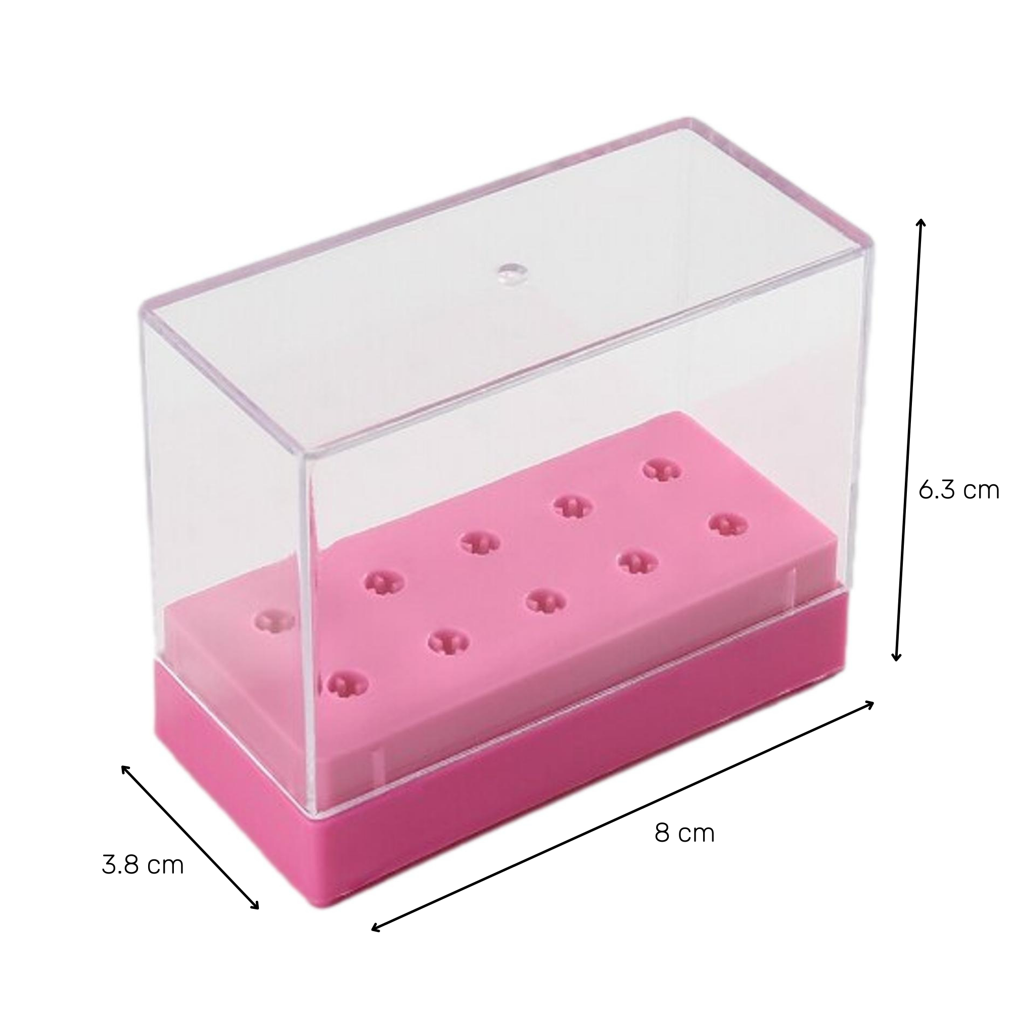Boite de rangement porte fraises - 10 trous - Blanc ou Rose