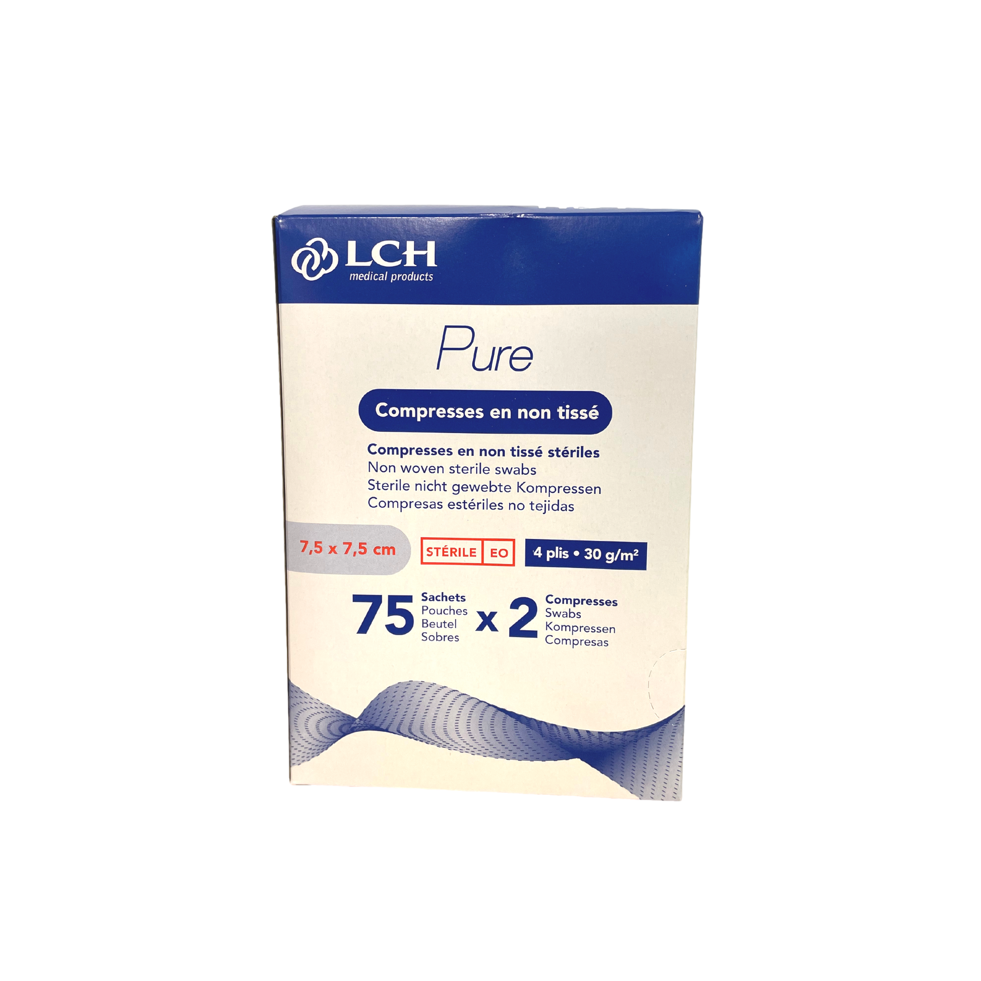 Compresse non-tissée stérile - Pochette de 2 compresses - LCH