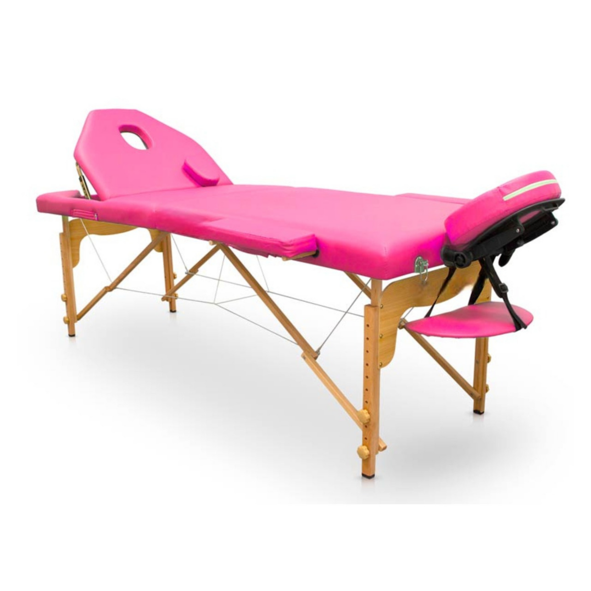Table de massage pliante en bois 194 x 70 cm avec dossier inclinable - 7 coloris