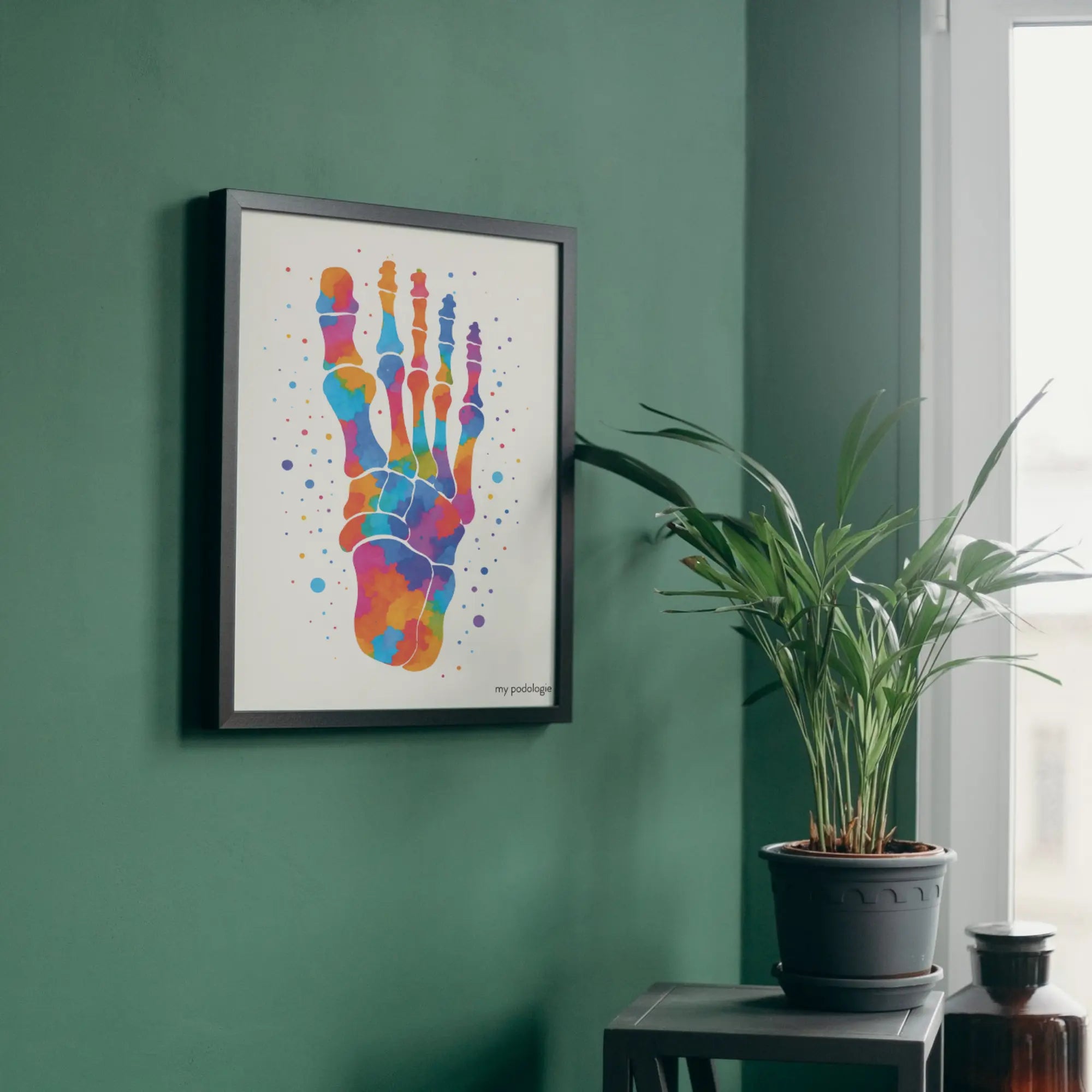 Decorative poster - Anatomy of the foot in color version