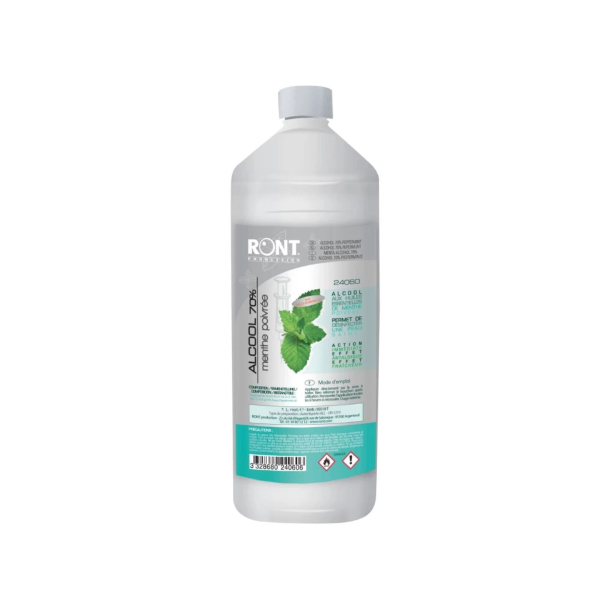 Alcohol 70° 1L Peppermint - RONT