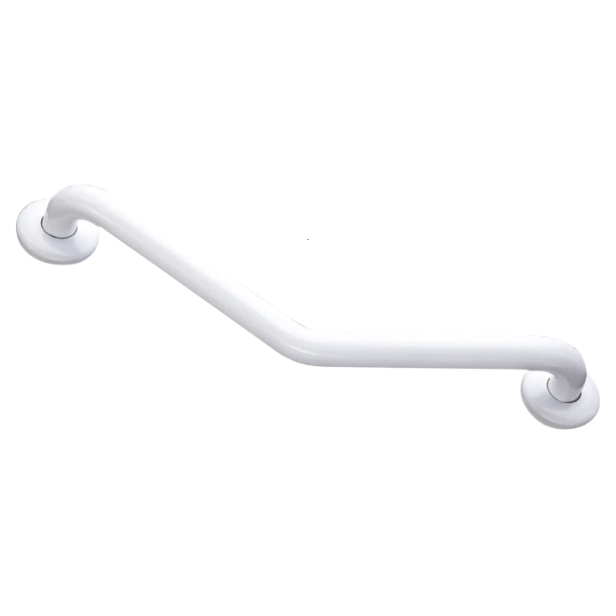 Barre d'Appui Epoxy Blanc - Coudée 135° - 26,5x26,5 cm - AKW