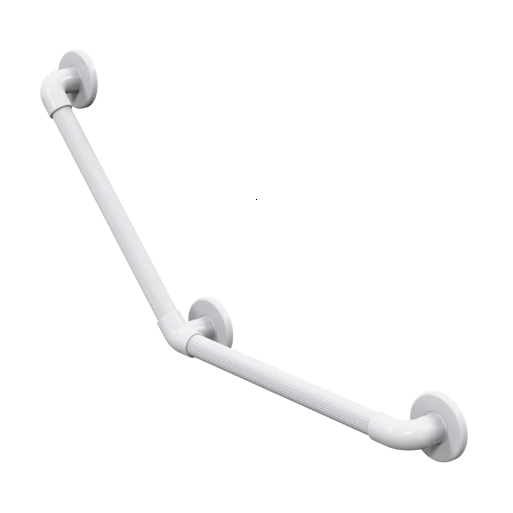 Barre d'Appui Haute Résistence Coudée 135° - 45.5x45.5 cm - Revêtement Cannelé - AKW