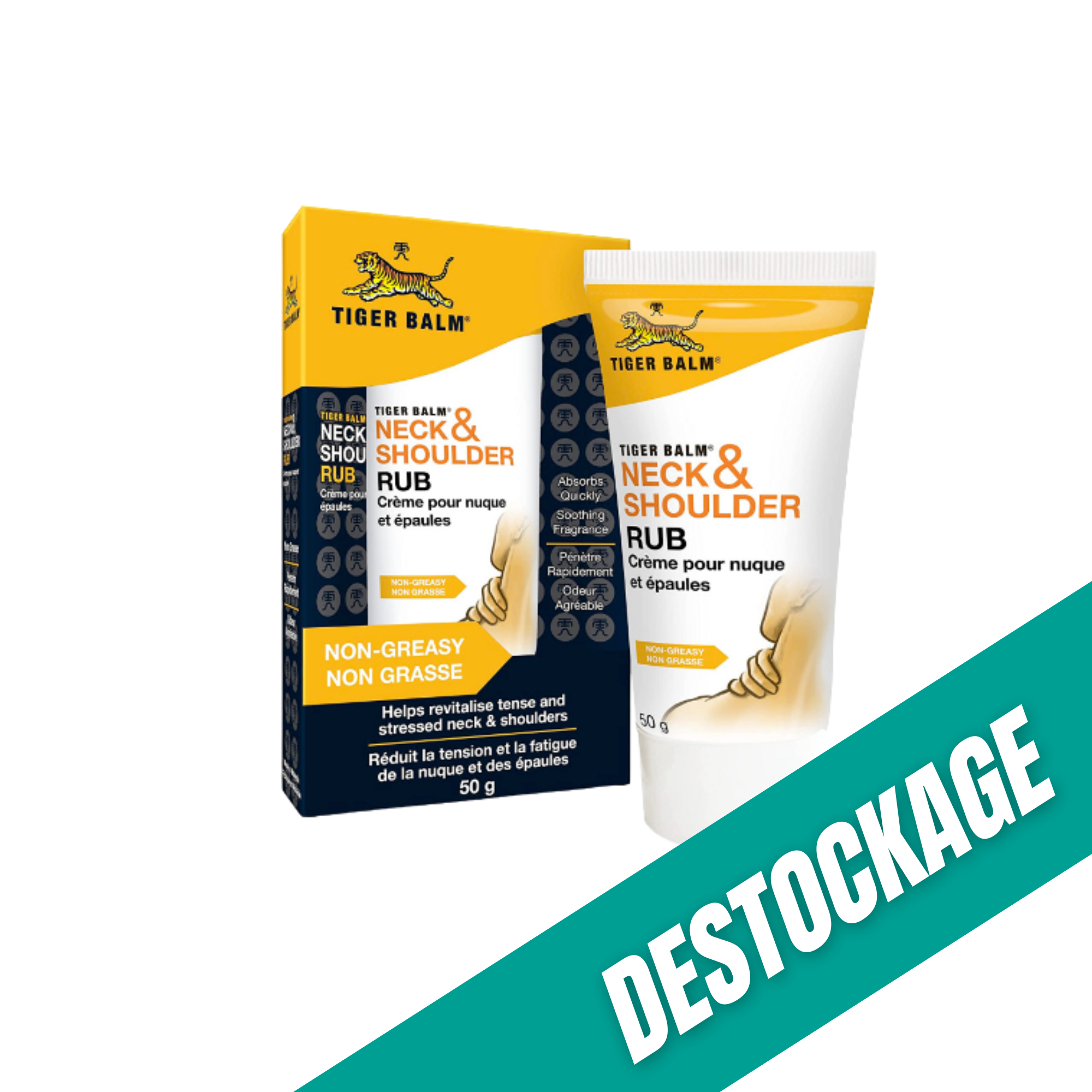 Baume du tigre - Crème de massage pour Nuque et Épaules - 50 gr // Date Courte