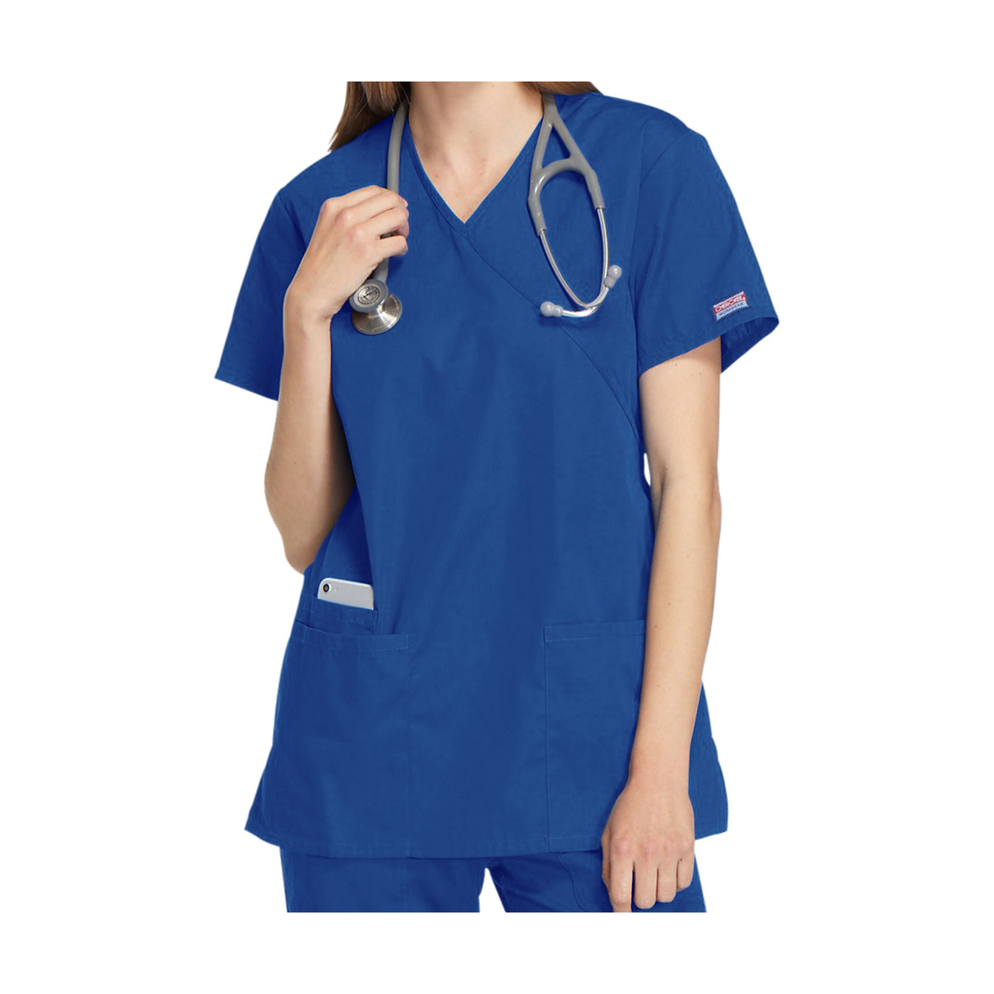 Bayonne - Tunique médicale - Effet cache-coeur  - Manches courtes - Femme - 72 cm - Cherokee Cherokee Authentic Workwear