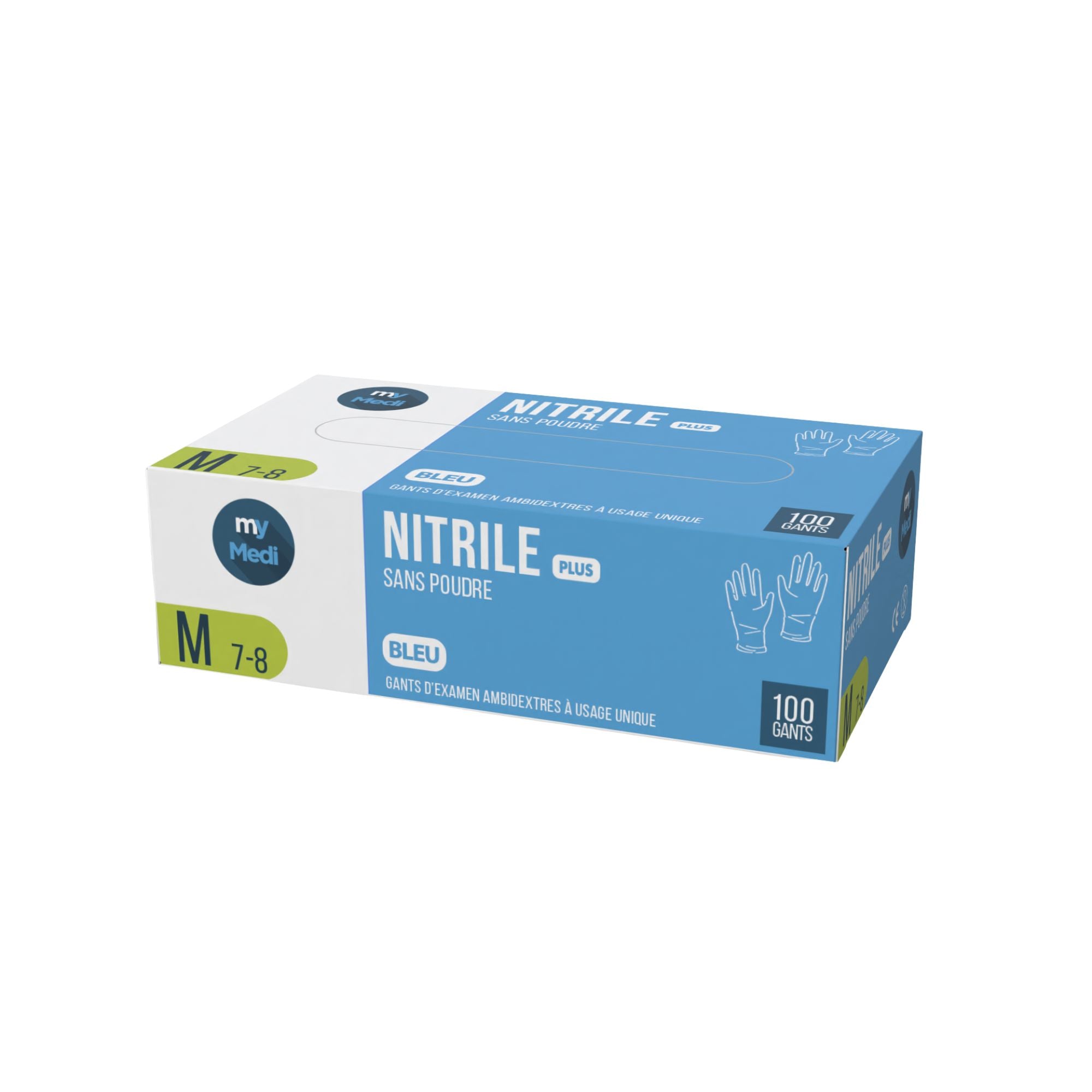 Examination Gloves - Nitrile - Powder Free - Ambidextrous - Box of 100 - My Podologie