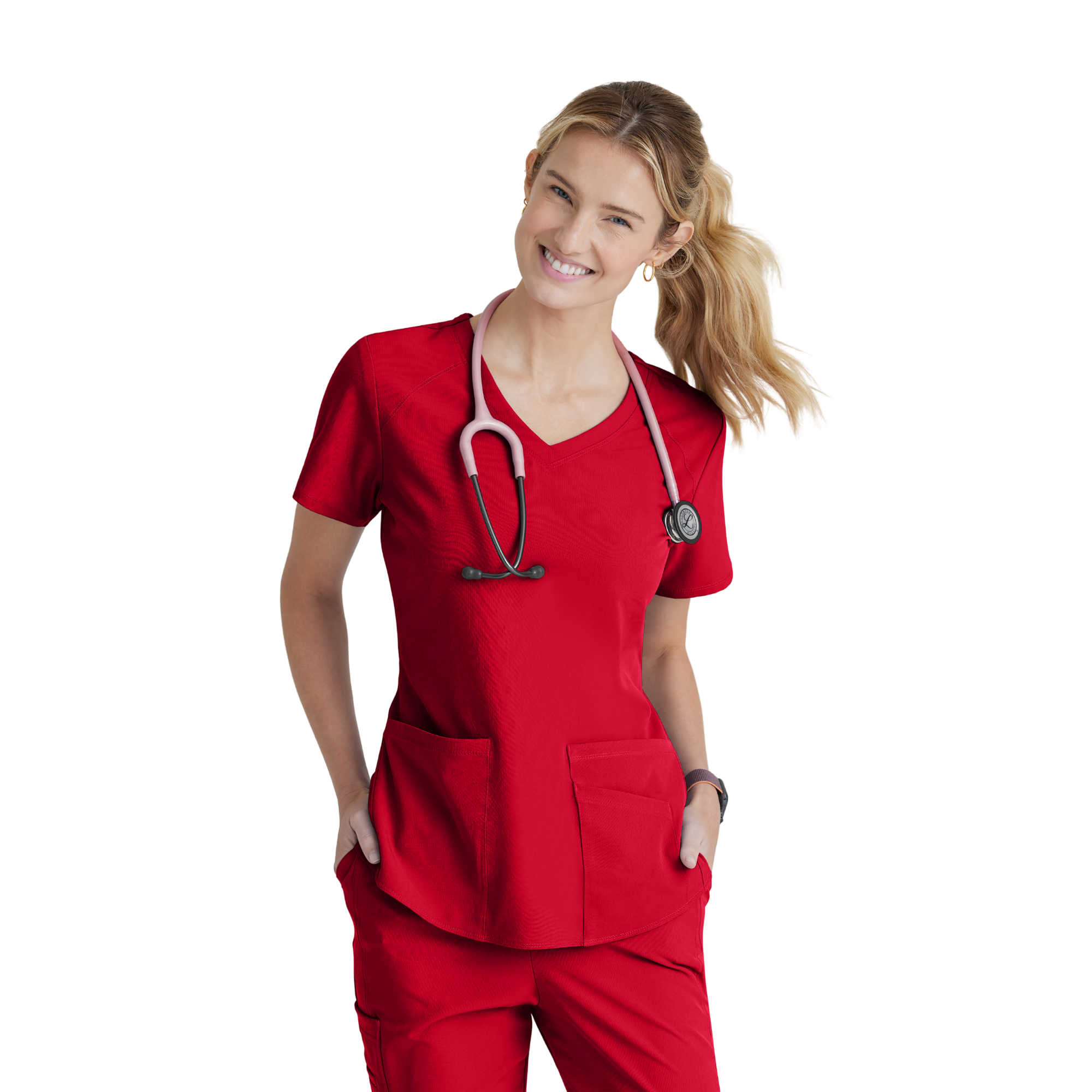 Breeze Top - Haut médical col V - Femme - Skechers SKECHERS