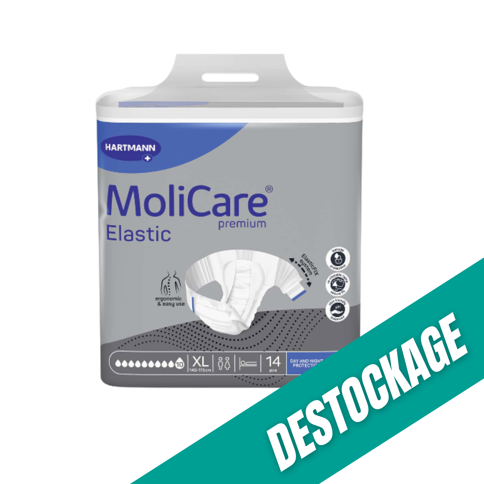 Change Molicare Premium Elastic - 10 gouttes - XL - Hartmann // Destockage
