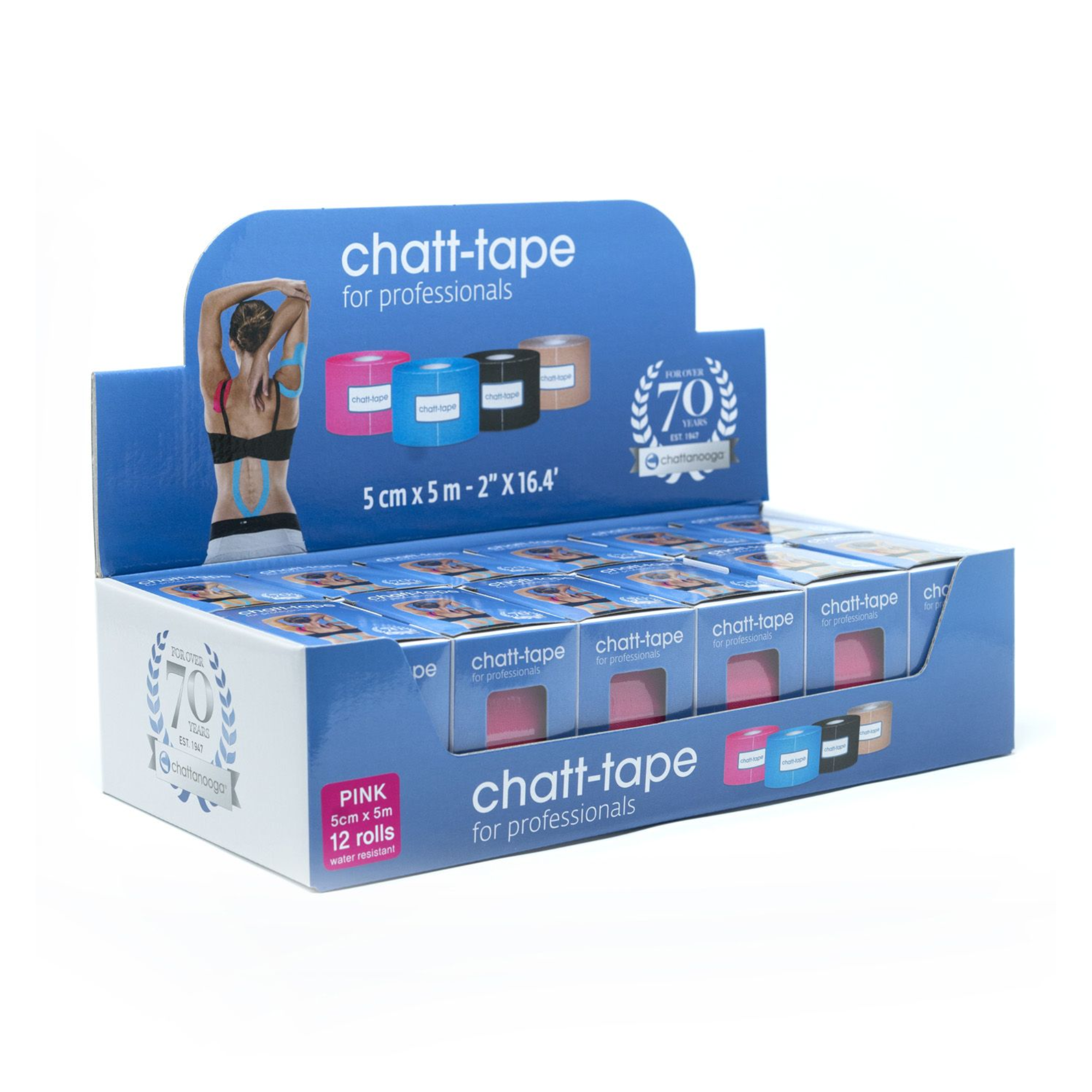 Chatt-tape - Bande adhésive élastique - 5cm x 5m - 4 couleurs - Chattanooga®
