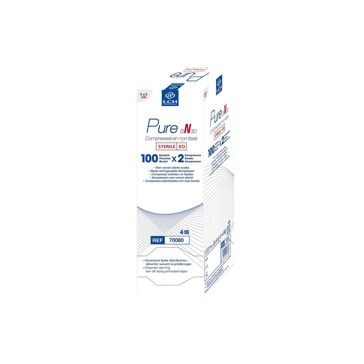 Compresse non-tissée stérile - Pochette de 2 compresses - LCH