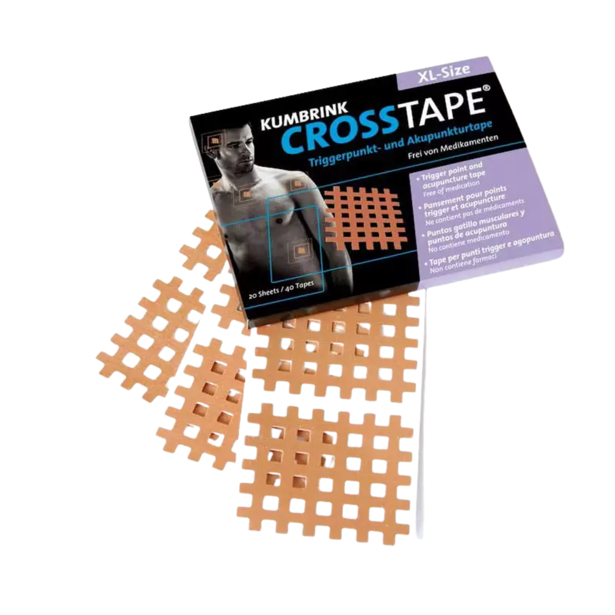Crosstape pansements pour points Trigger et Acupuncture - Plusieurs tailles