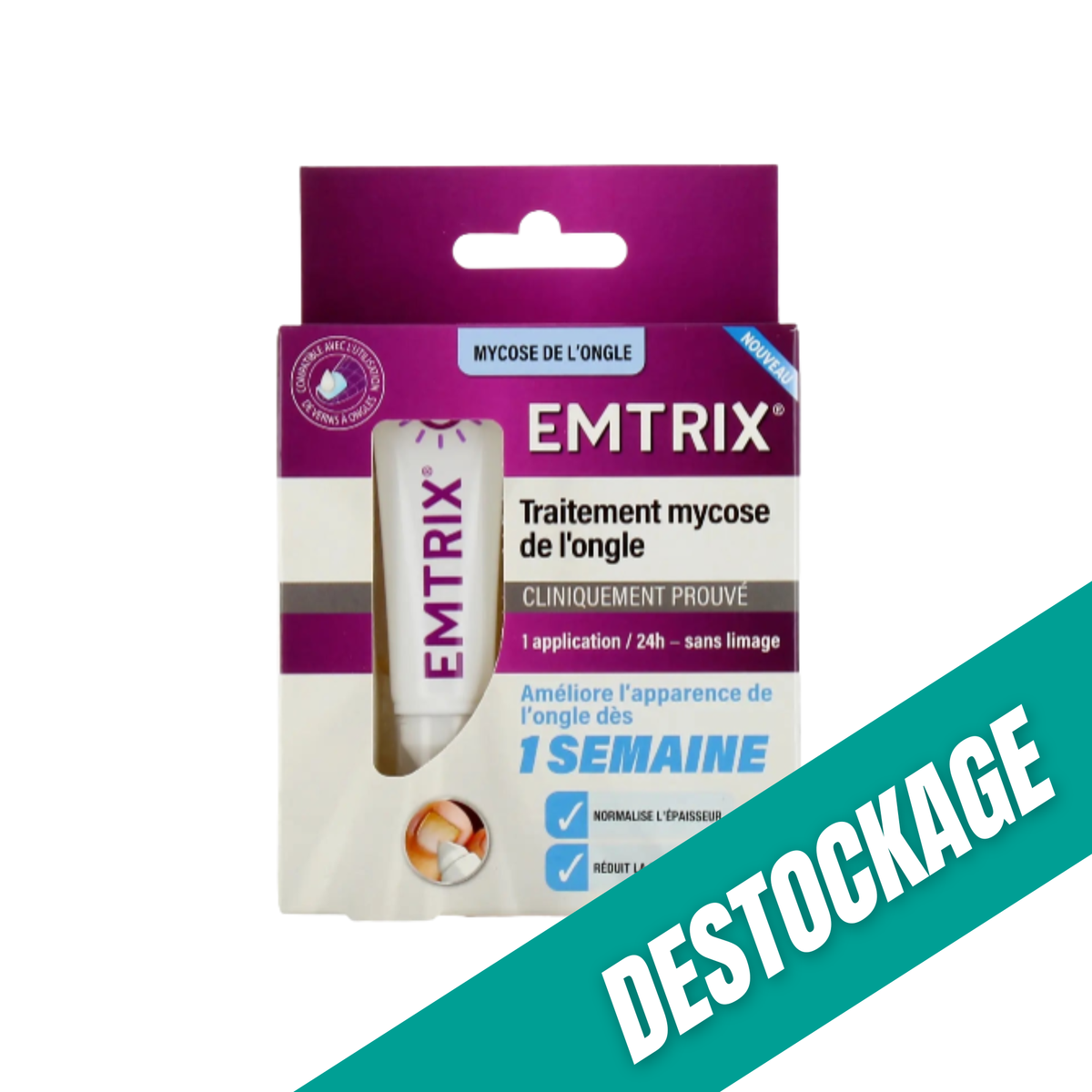 Emtrix - Traitement Mycose de l'ongle - 1 flacon de 10 ml / Date dépassée