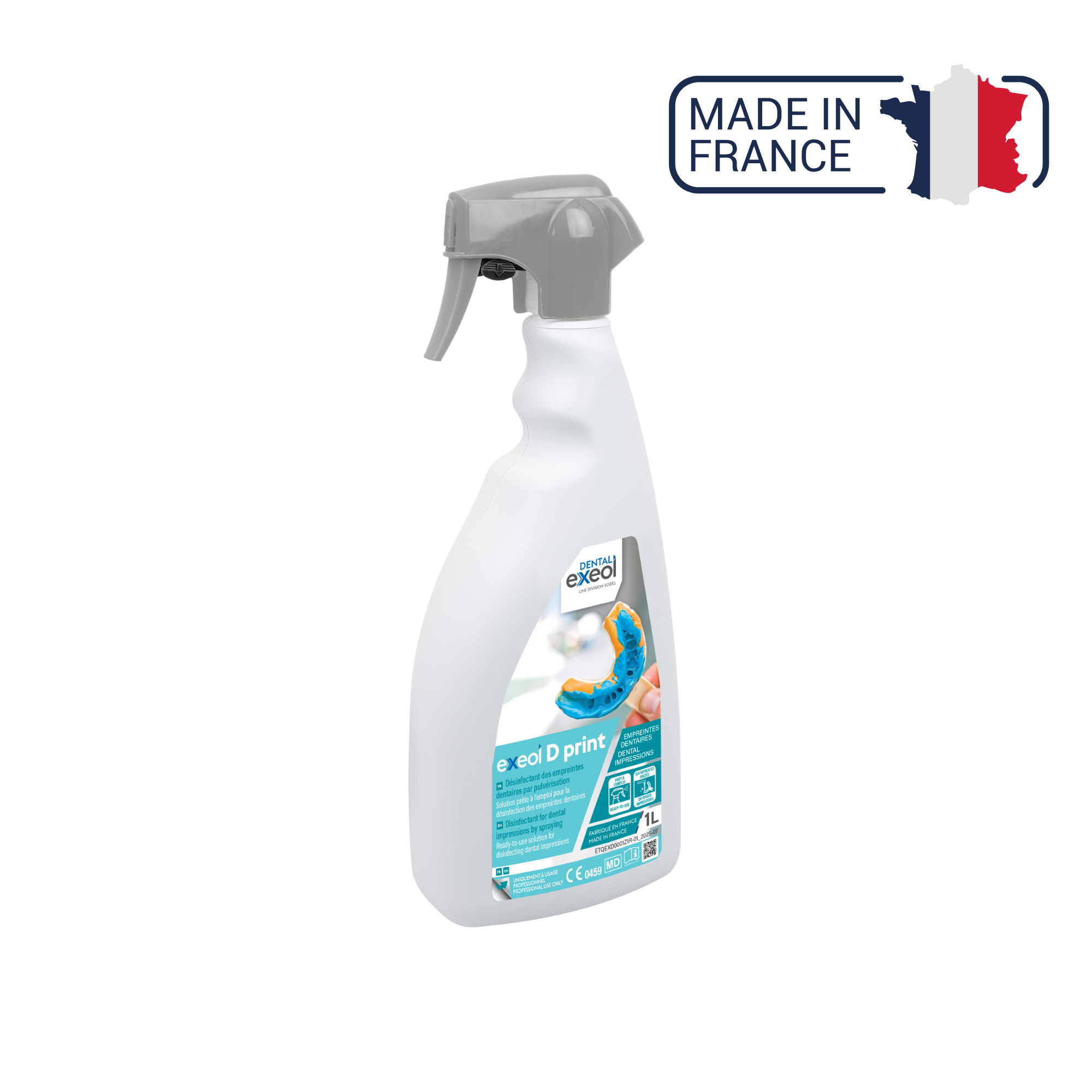Exeol D print - Désinfectant des empreintes dentaire - 1 L - Sodel