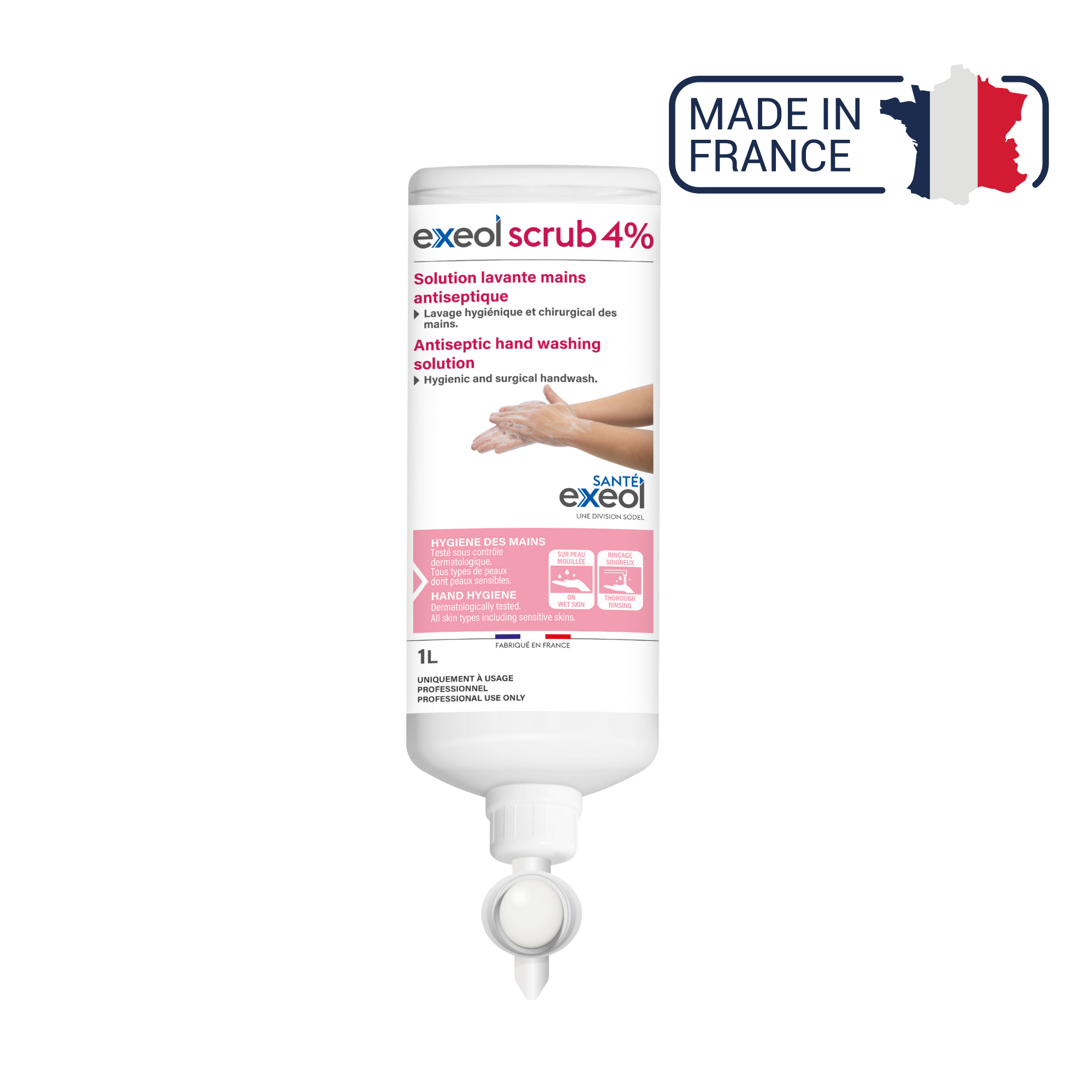 Exeol scrub 4% savon antiseptique - Sodel