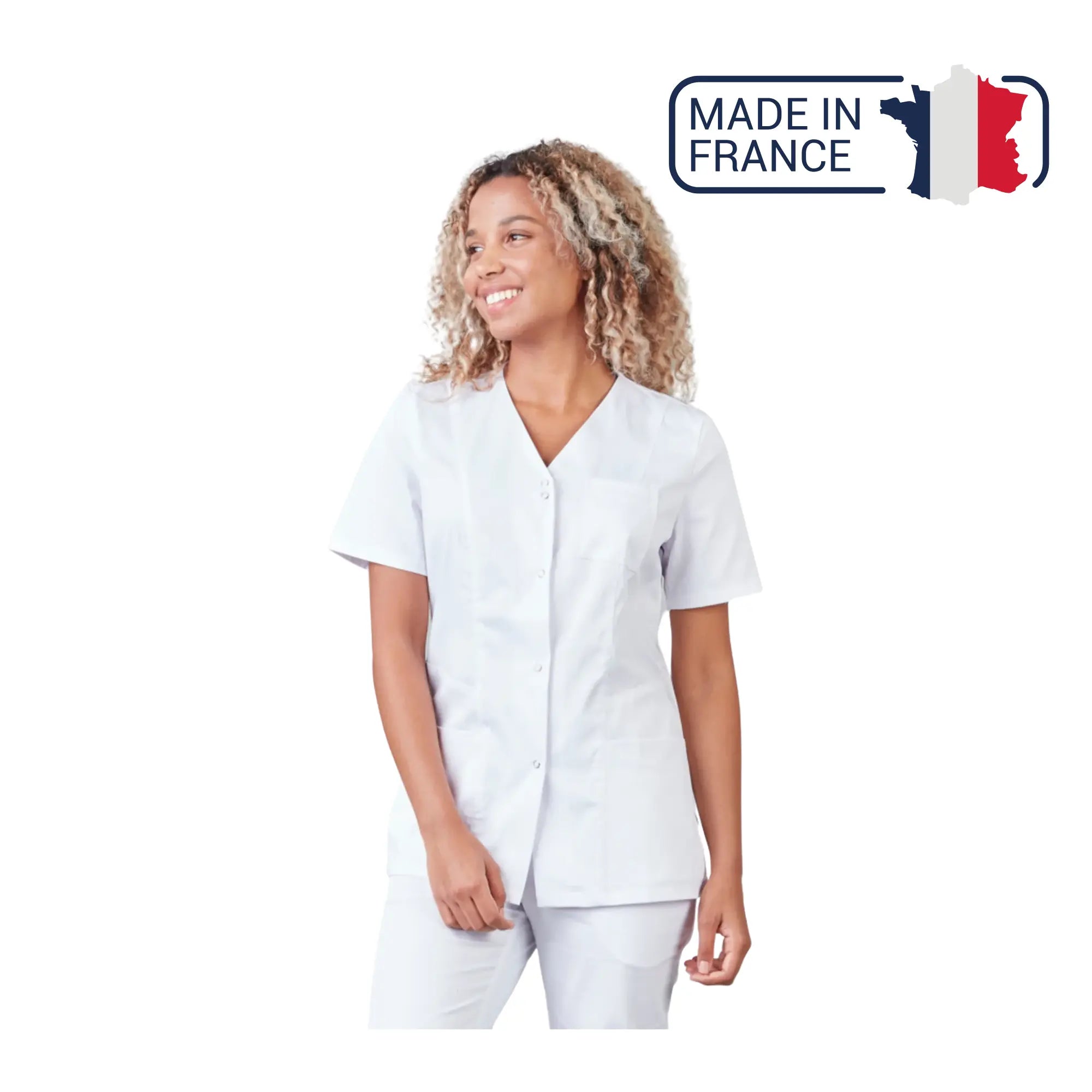 Gaia - Blouse Manches courtes - Col V - Femme - 70 cm - Phirejo