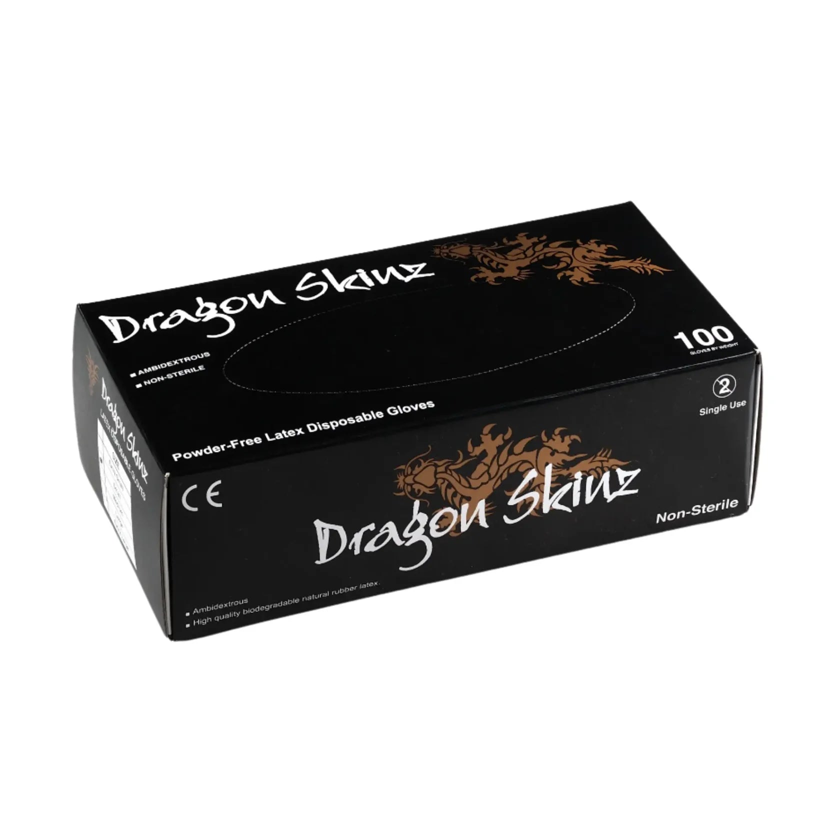 Examination Gloves - Black Latex - Powder Free - Box of 100 - My Podologie