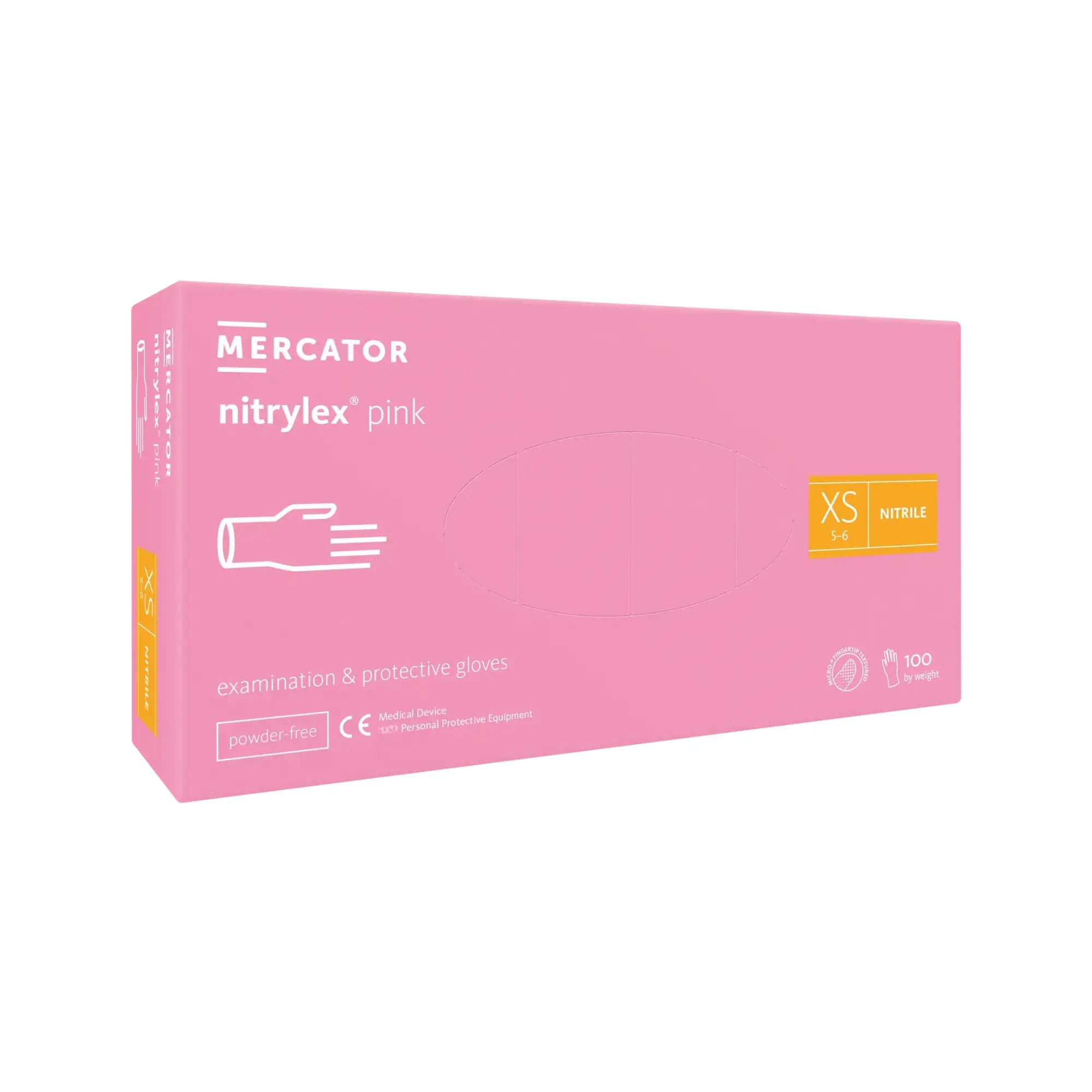Examination Gloves - Pink Nitrile - Powder Free - Box of 100 - My Podologie