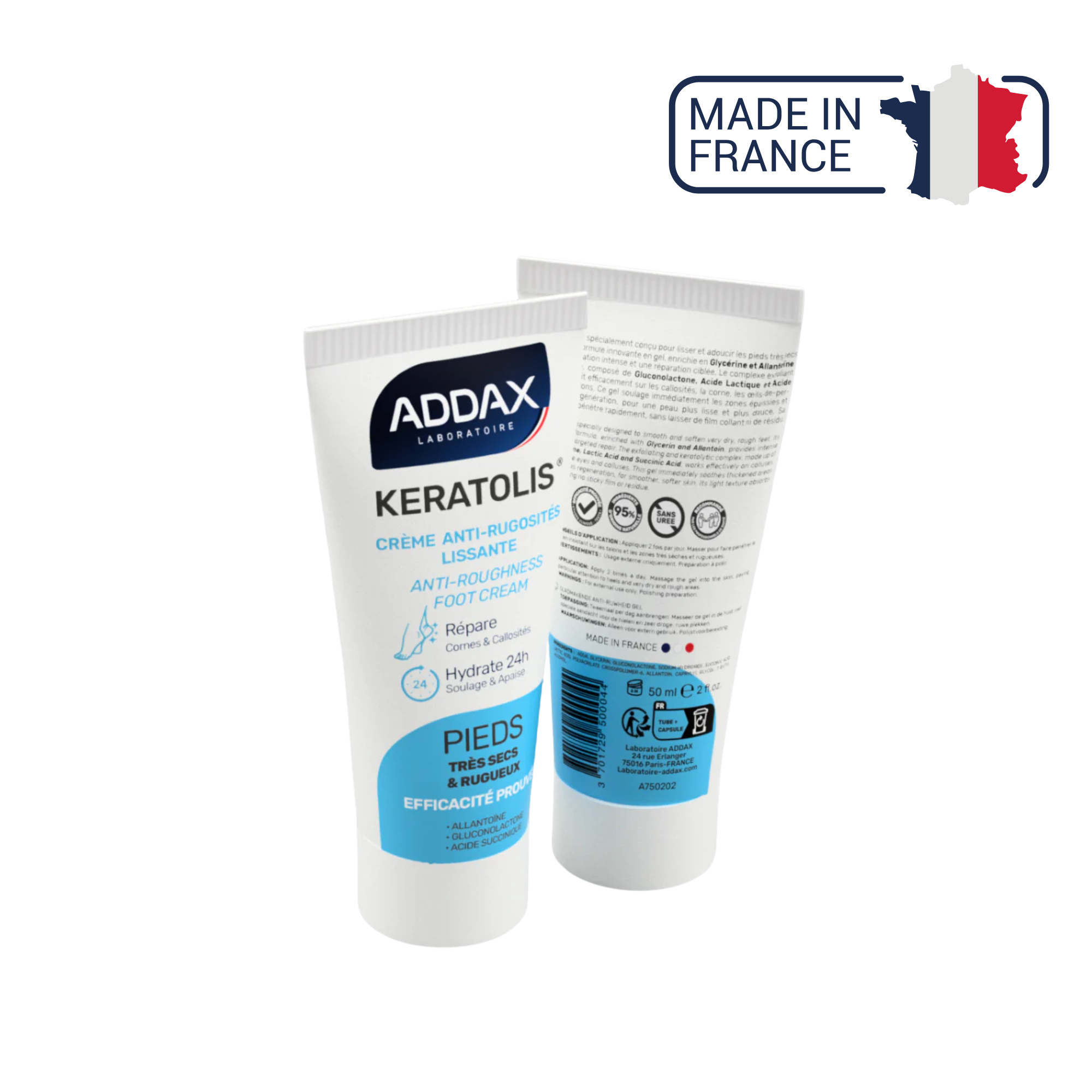 KERATOLIS® - Smoothing anti-roughness foot cream - 50 ml - Addax Laboratory 