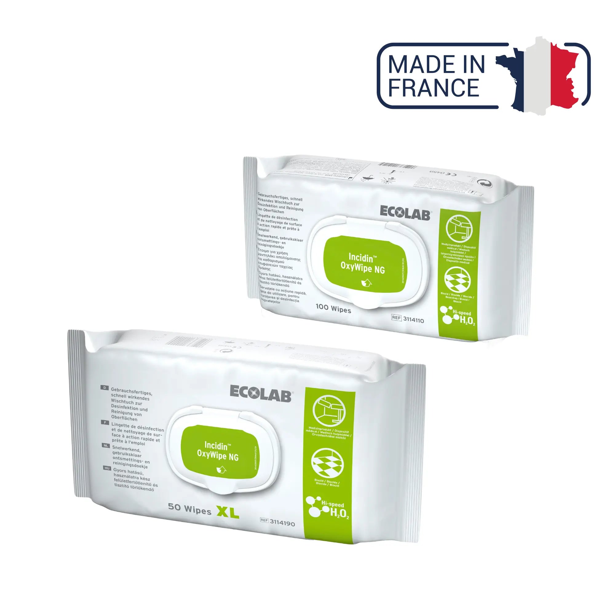 Lingettes Désinfectantes Incidin Oxywipe NG - 2 contenances - Ecolab by Anios Anios