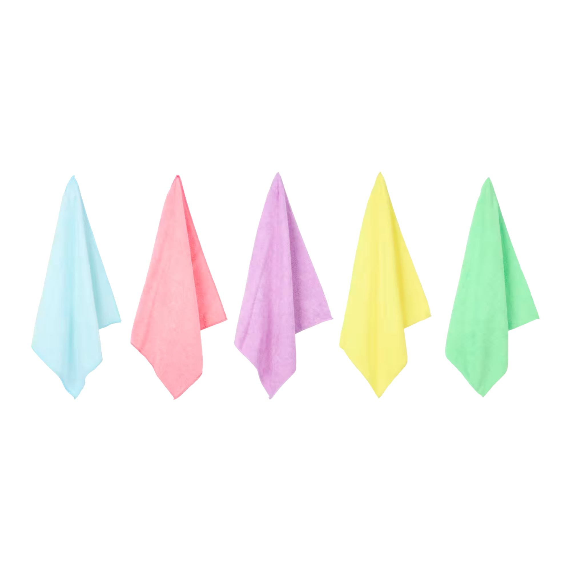 Lot de 5 Chiffons Microfibres - 40x40cm - Plusieurs coloris