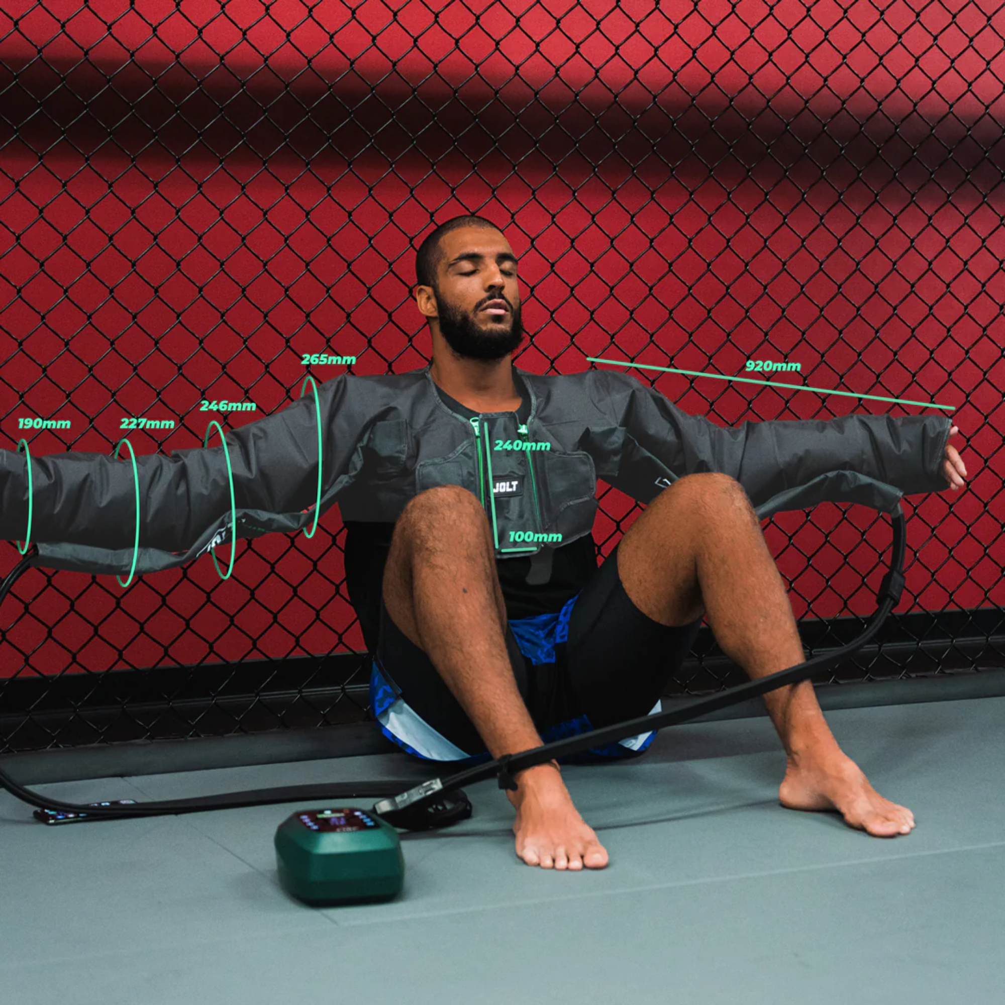 Pressotherapy sleeve for arms, shoulders, and chest - Jolt Wings Duo