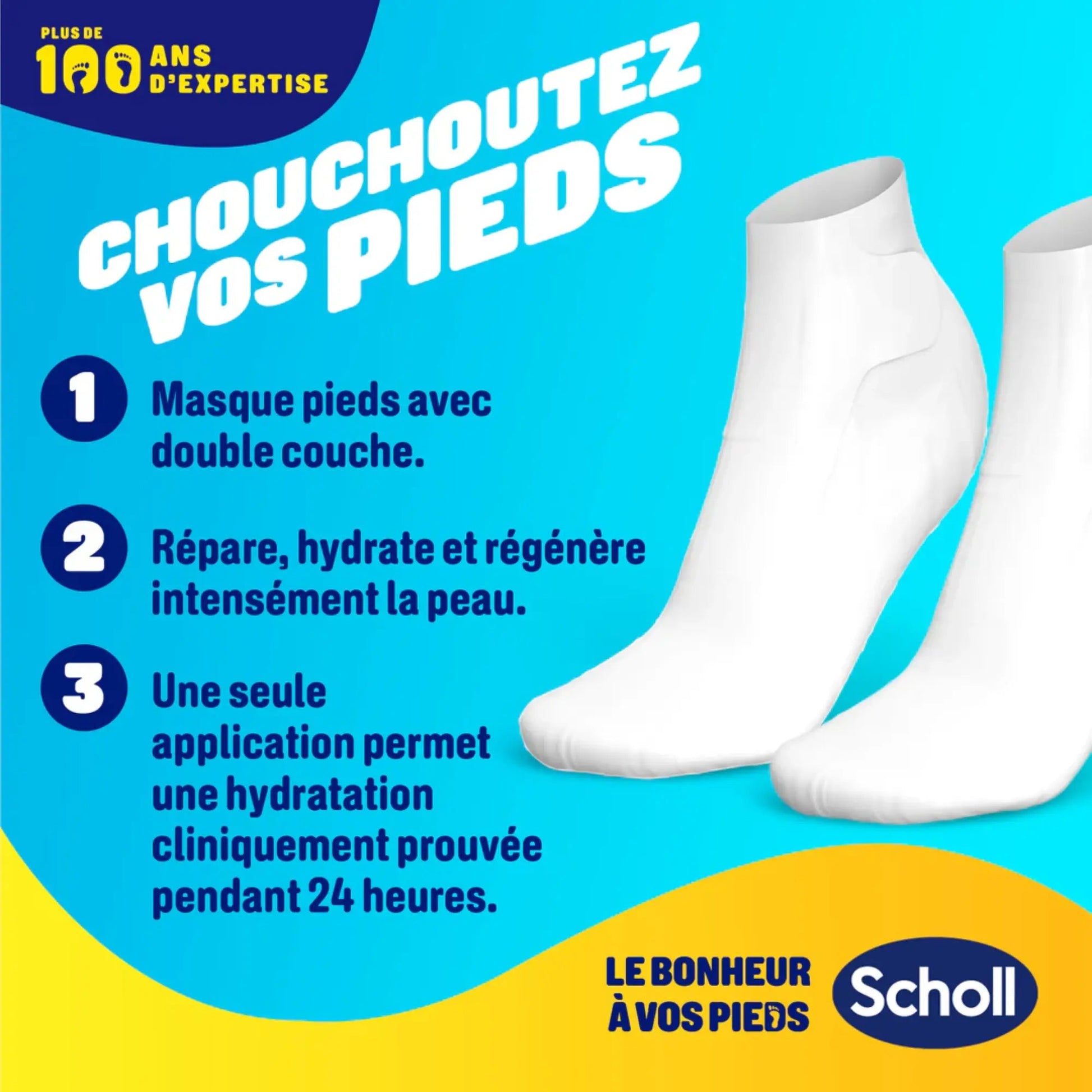 Masque Pieds Nourrissant - Urée 3% - Miel de Manuka - Scholl Scholl 