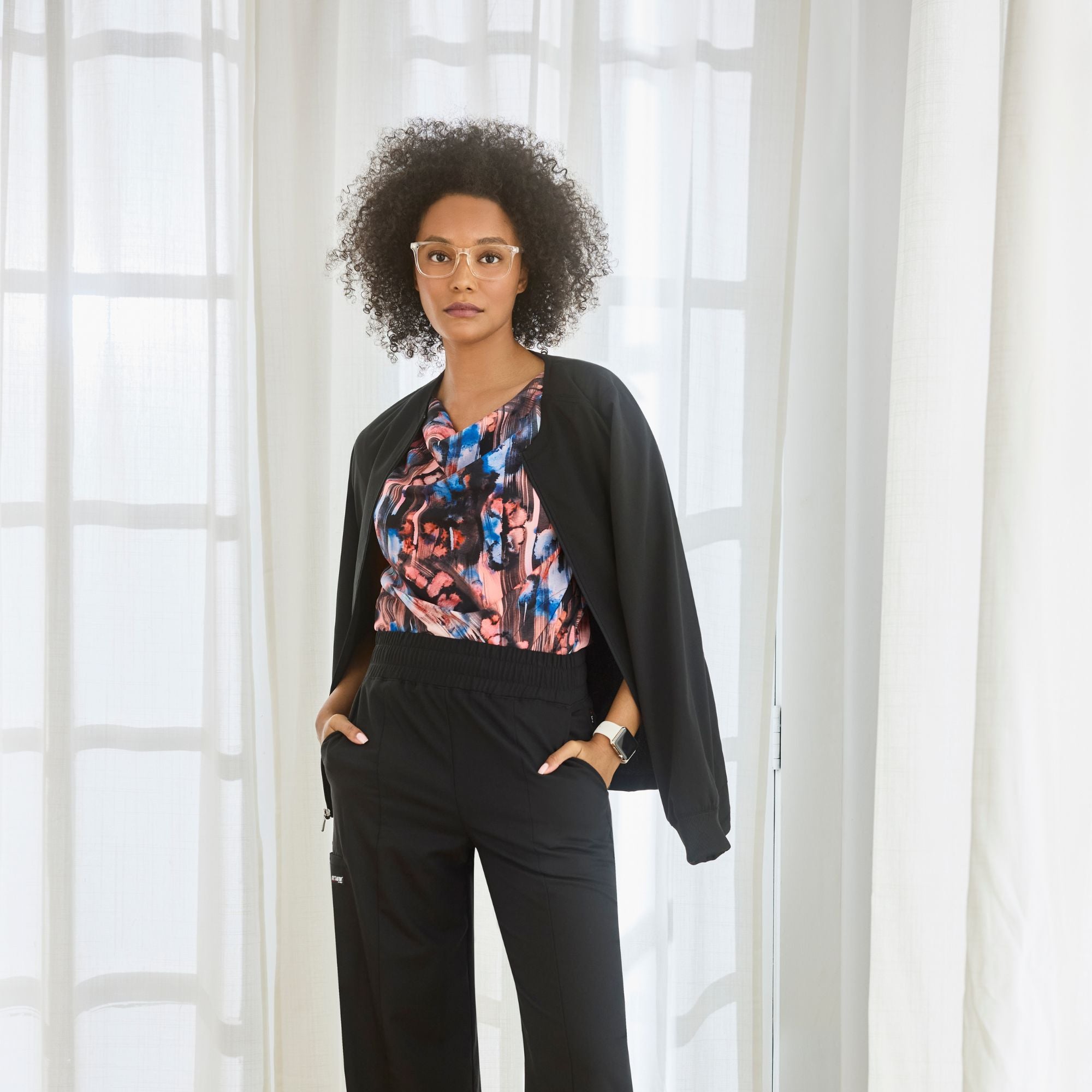 Mila - Veste médicale col rond - Femme - Grey's Anatomy Stretch Grey’s Anatomy 