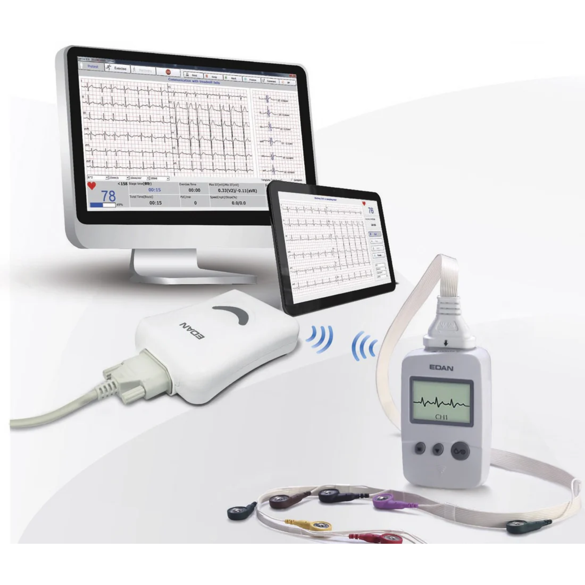 SE-1010 PC Bluetooth Digital Electrocardiograph - EDAN