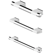 Barre d'Appui Droite -  3 dimensions - ONYX Finition Duo White - AKW