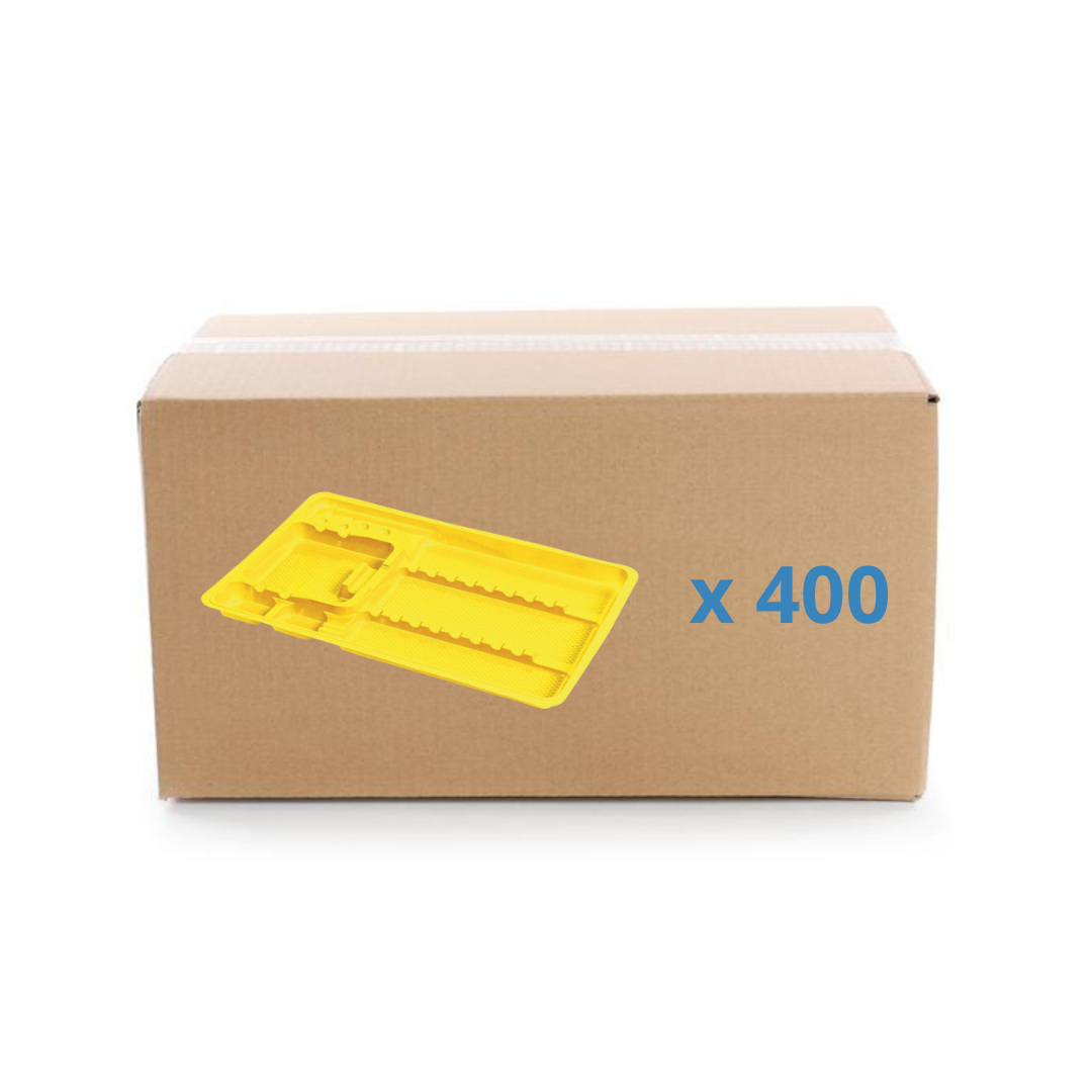 Plateaux de soin à usage unique avec compartiments - 3 formats - Carton de 400
