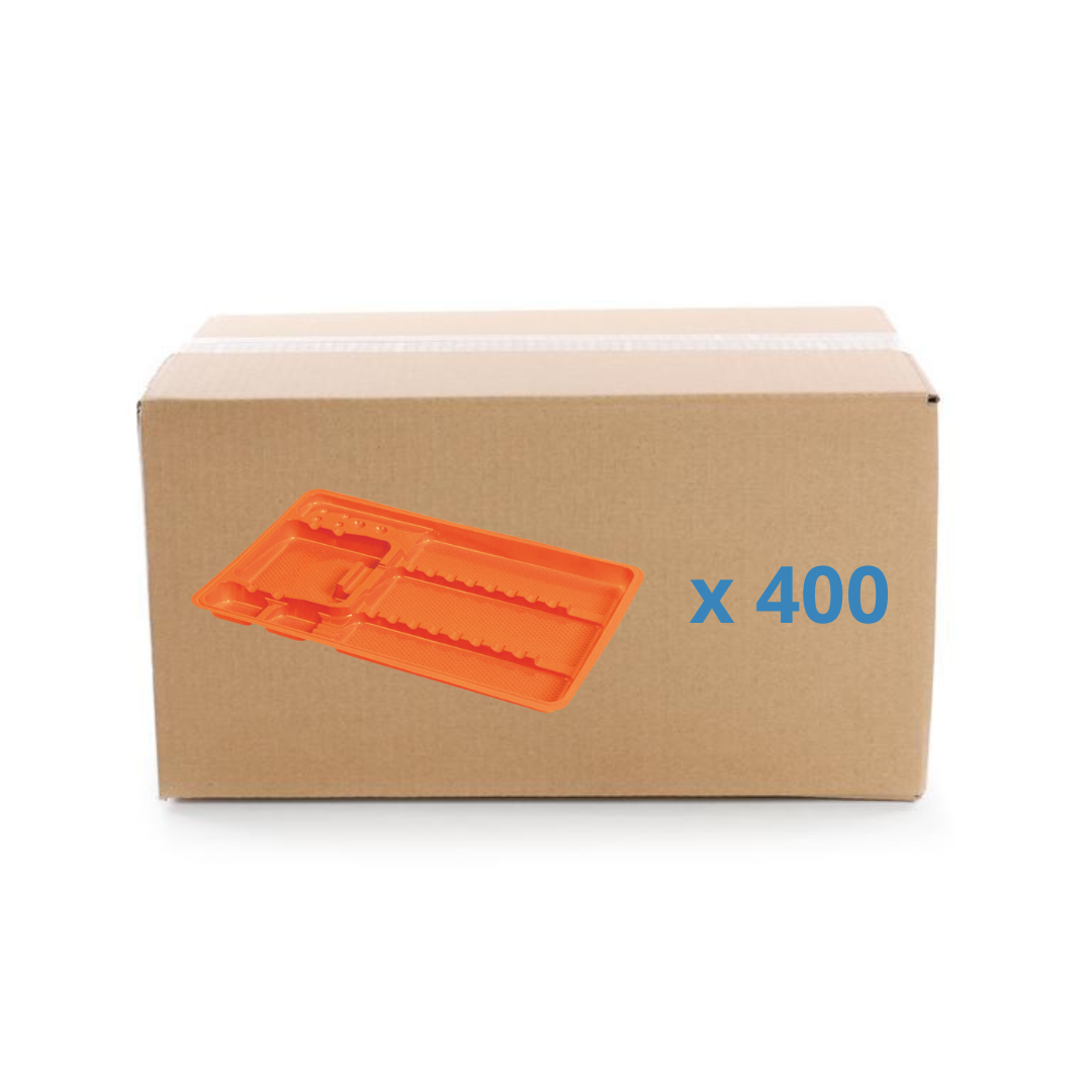 Plateaux de soin à usage unique avec compartiments - 3 formats - Carton de 400