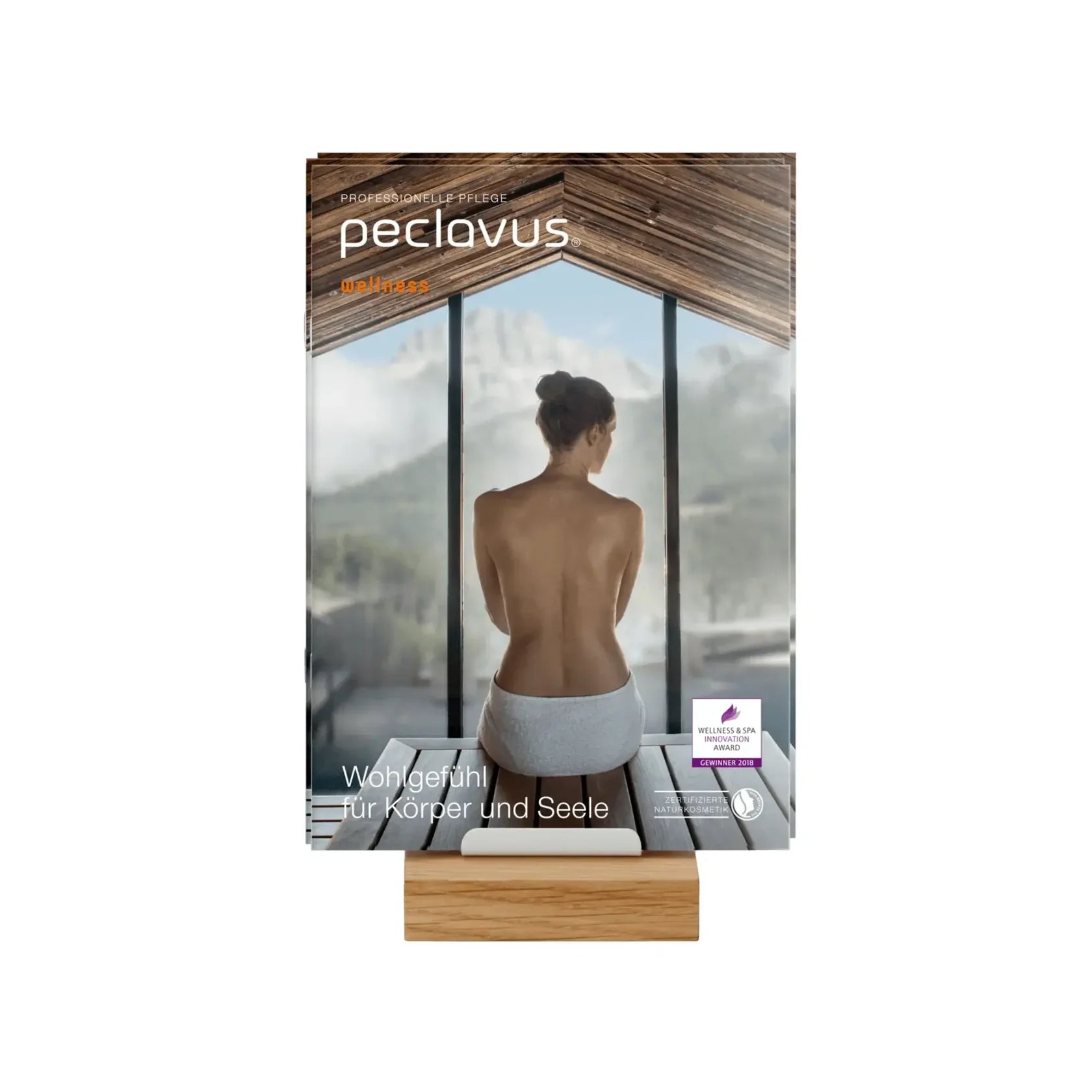 Wooden Pedestal Brochure Holder - Ruck