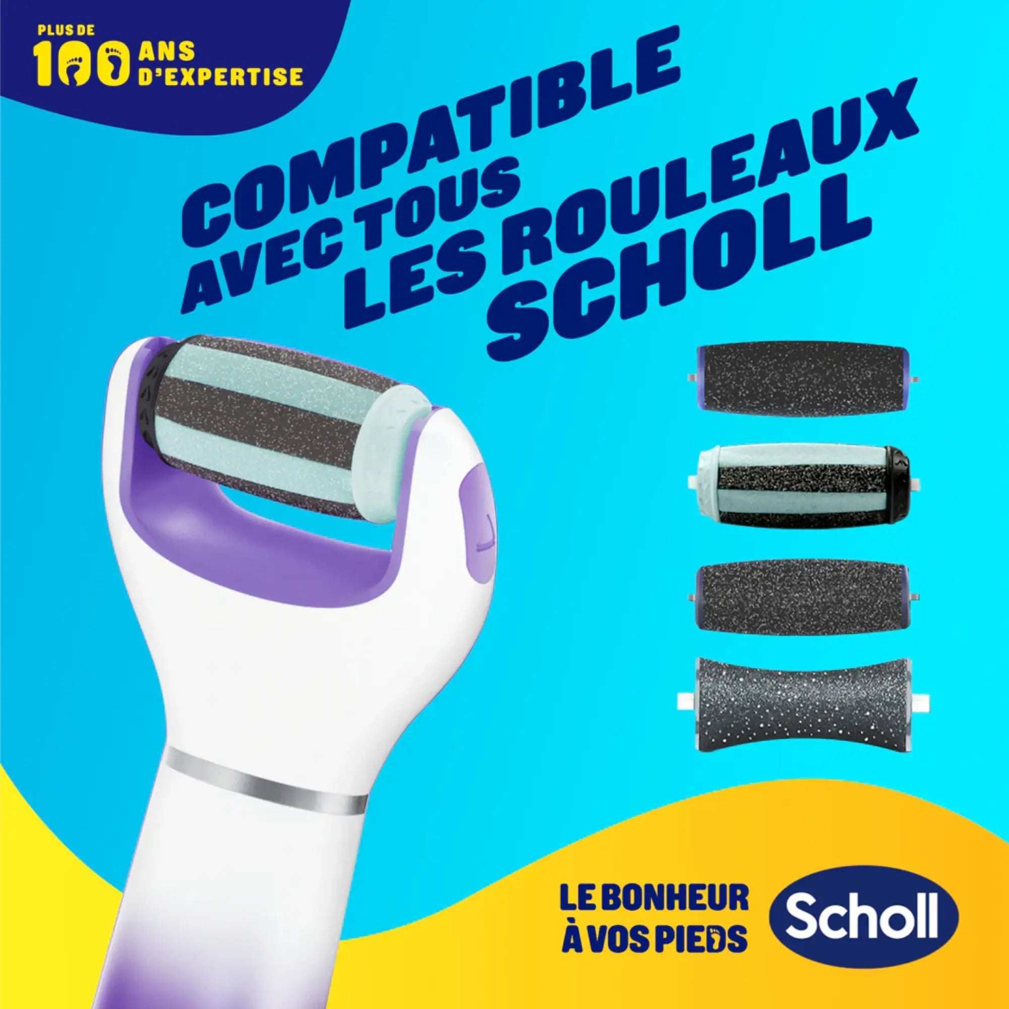 Râpe de Pédicurie Électrique 2 en 1 - Exfoliante et Lissante - Scholl - My Médical