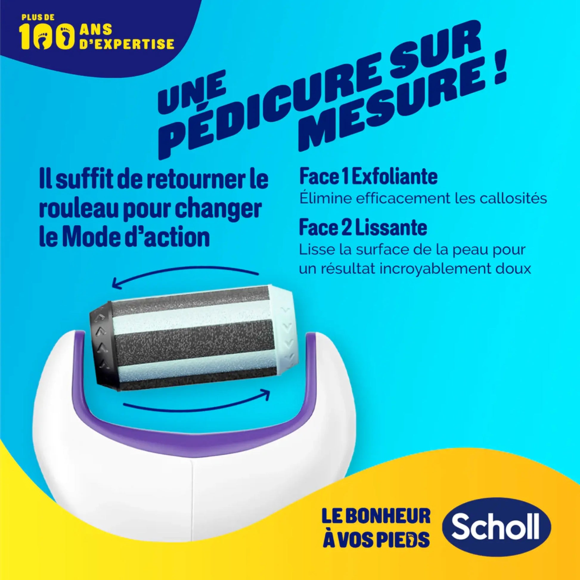 Râpe de Pédicurie Électrique 2 en 1 - Exfoliante et Lissante - Scholl - My Médical