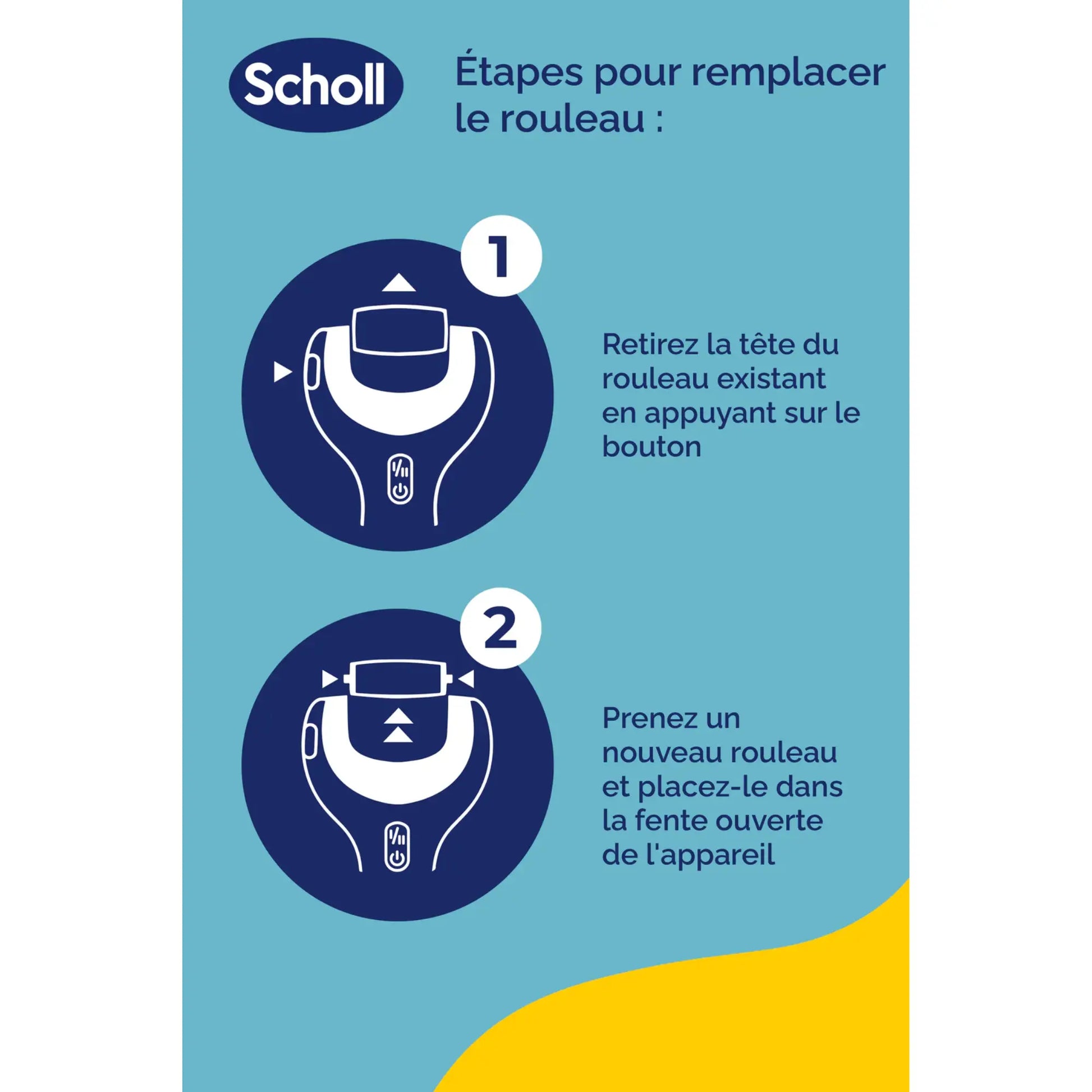 Recharge Rouleau Contour - Râpe de Pédicurie Électrique - Velvet Smooth - Scholl - My Médical