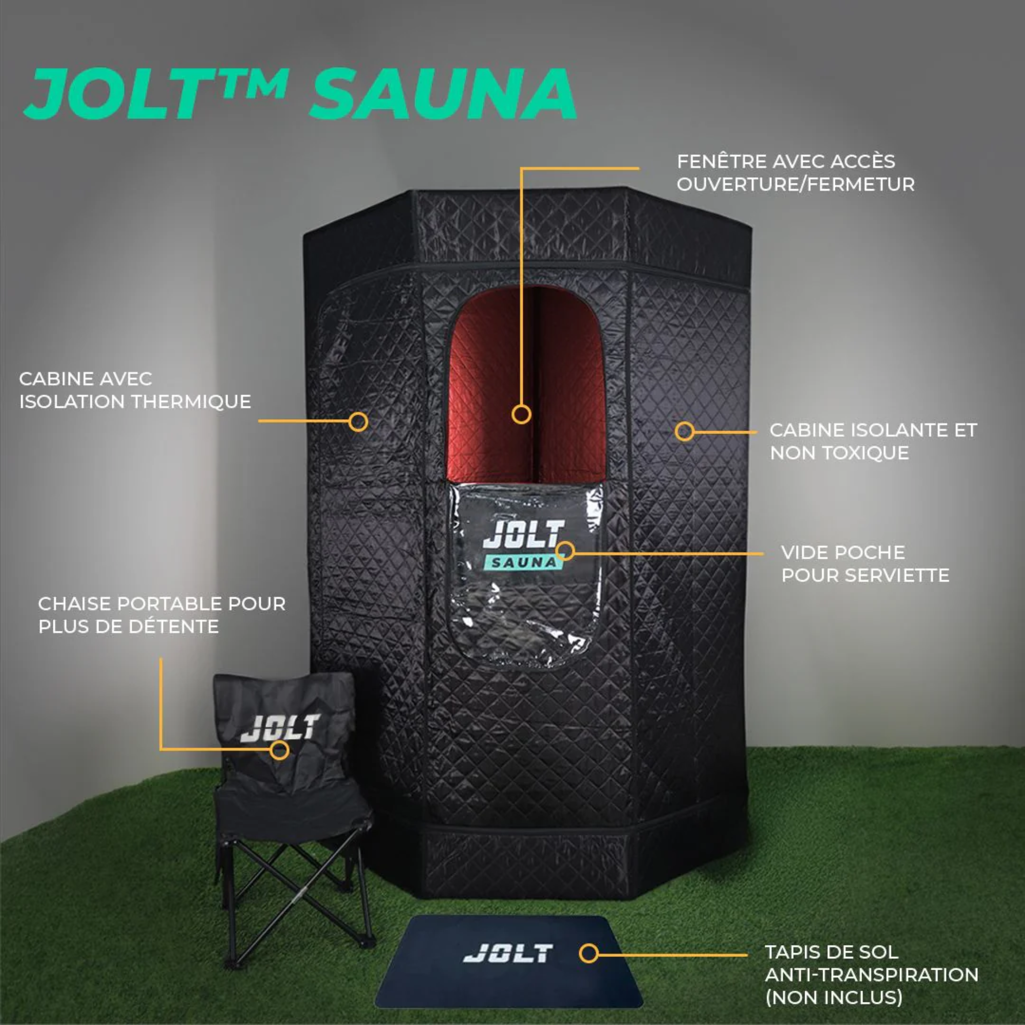 Sauna - chaleur sèche - cabine transportable - Jolt