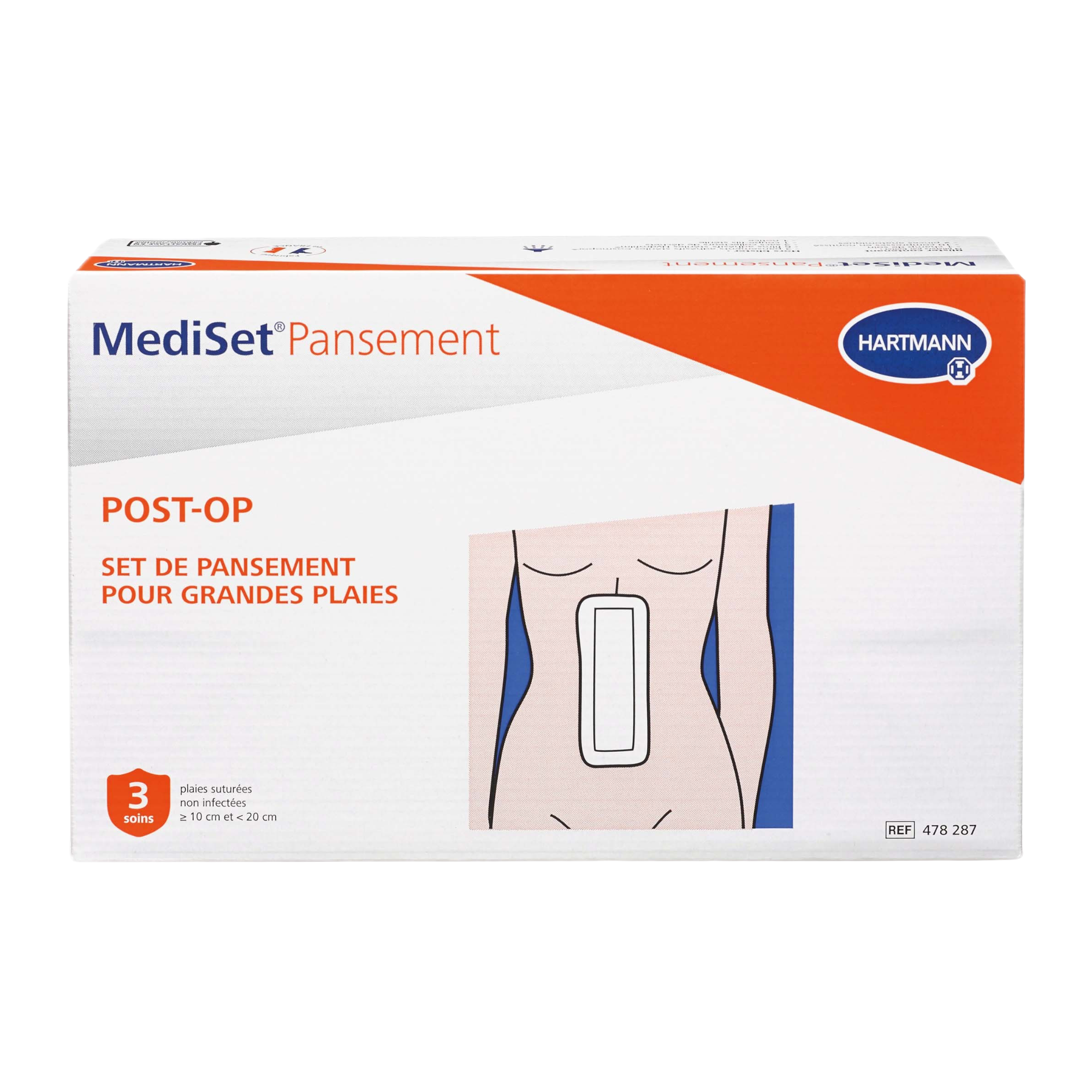 Set MEDISET Post Op Grande Plaie - 10 à 20 cm - Hartmann