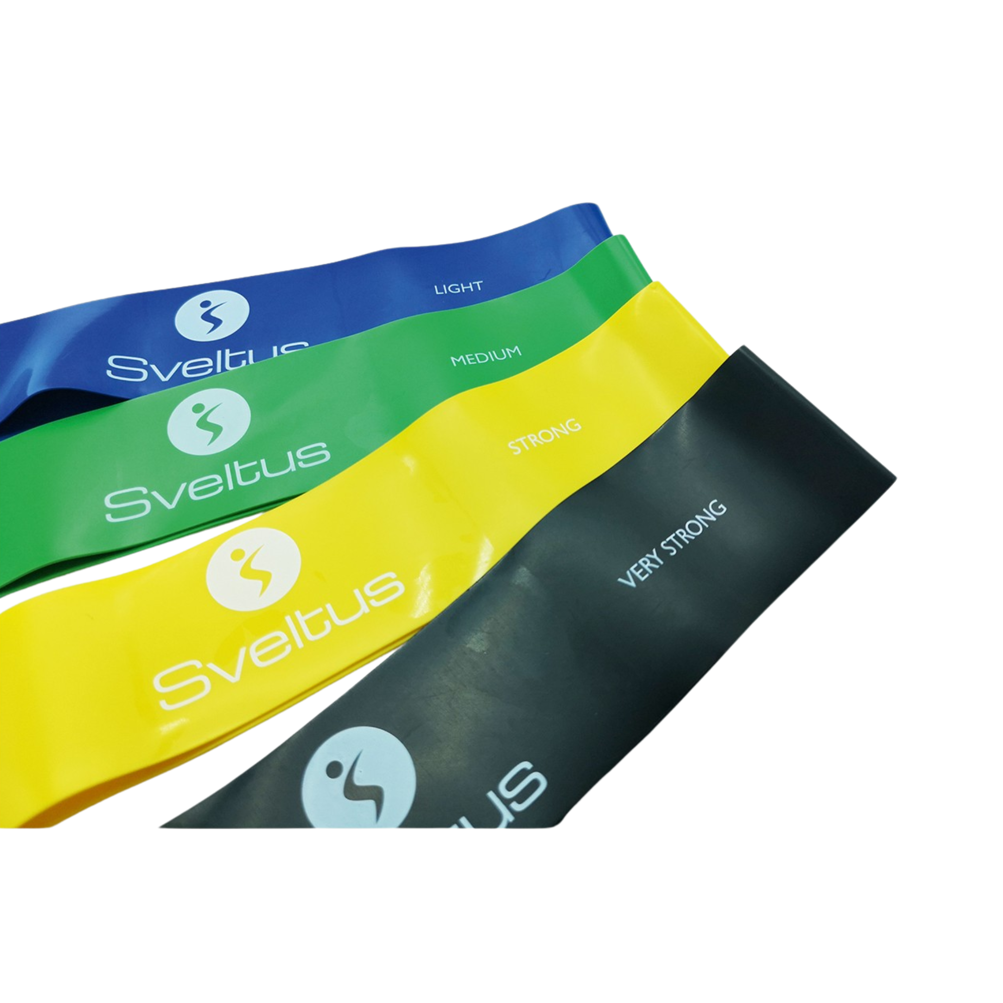 Set of 4 Aerobic Latex Bands - 25 cm - 9/22 kg - Sveltus