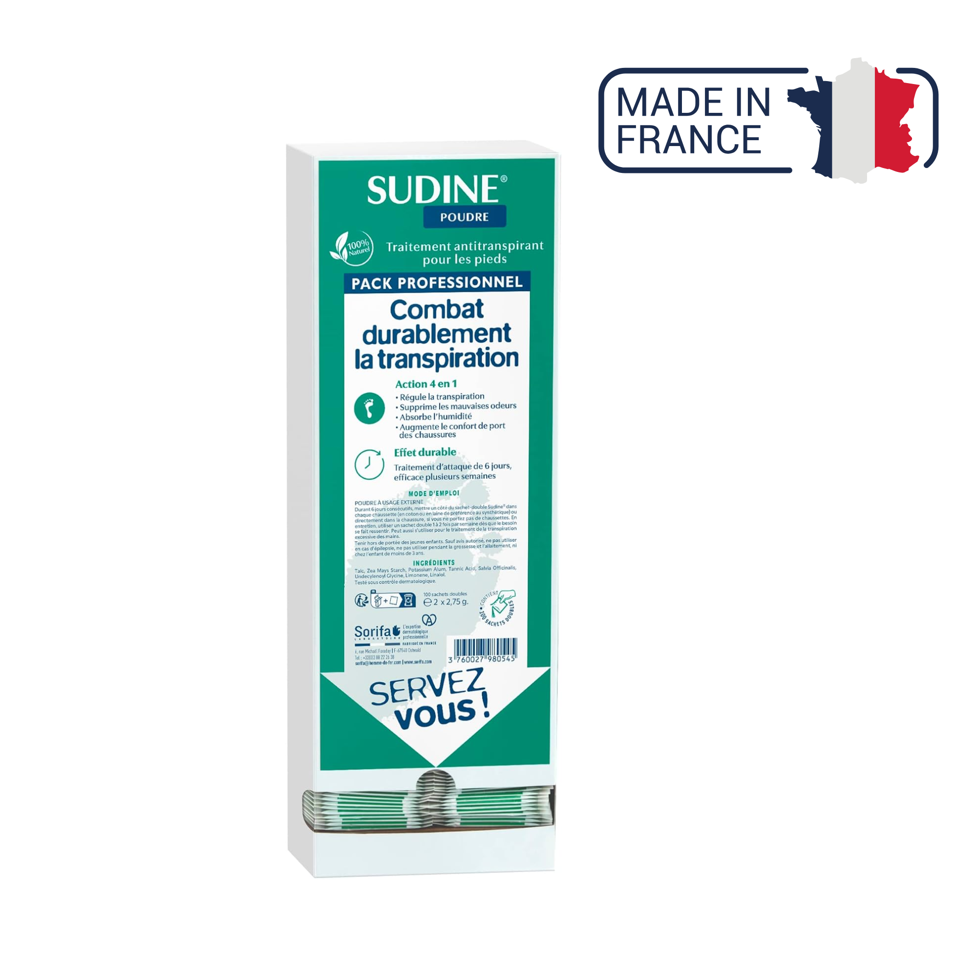 Sudine - Antiperspirant treatment powder for feet