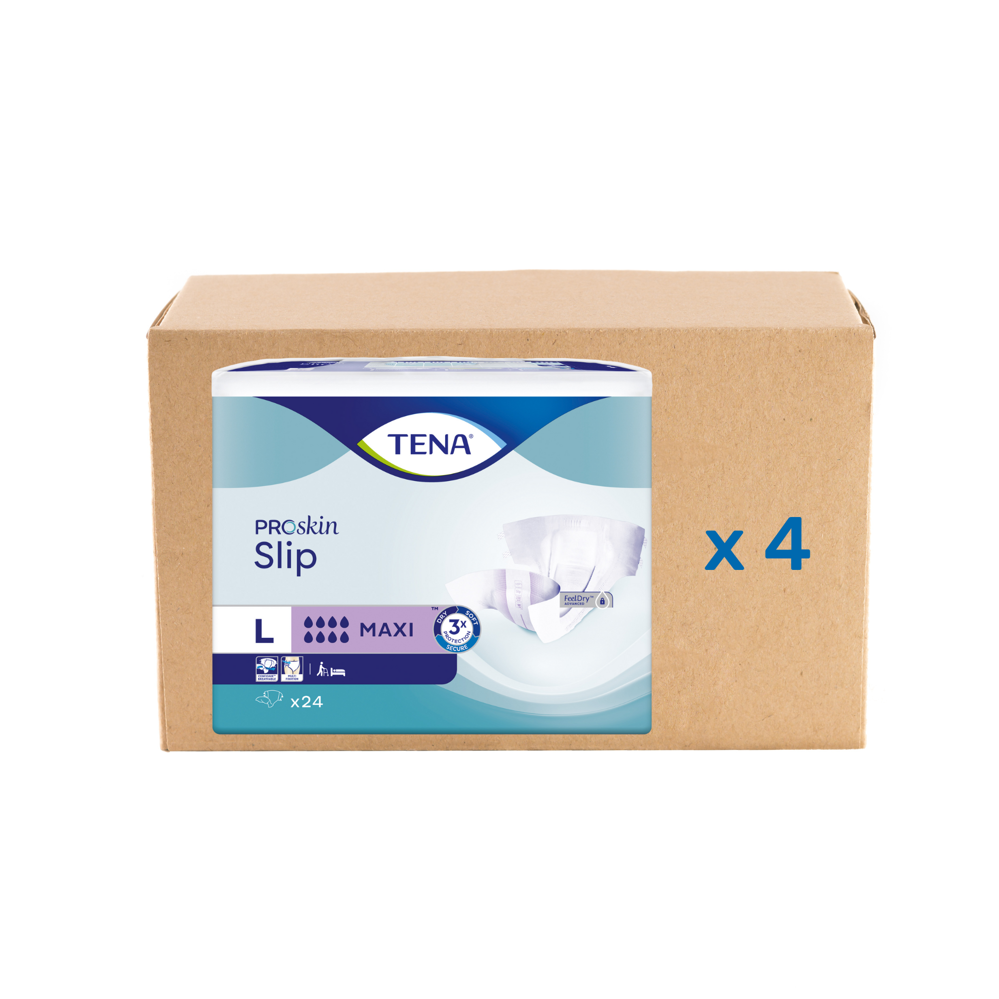 Pack 3x24U Tena Slip Proskin Maxi - 8 gouttes - 4 tailles - Tena - My Médical