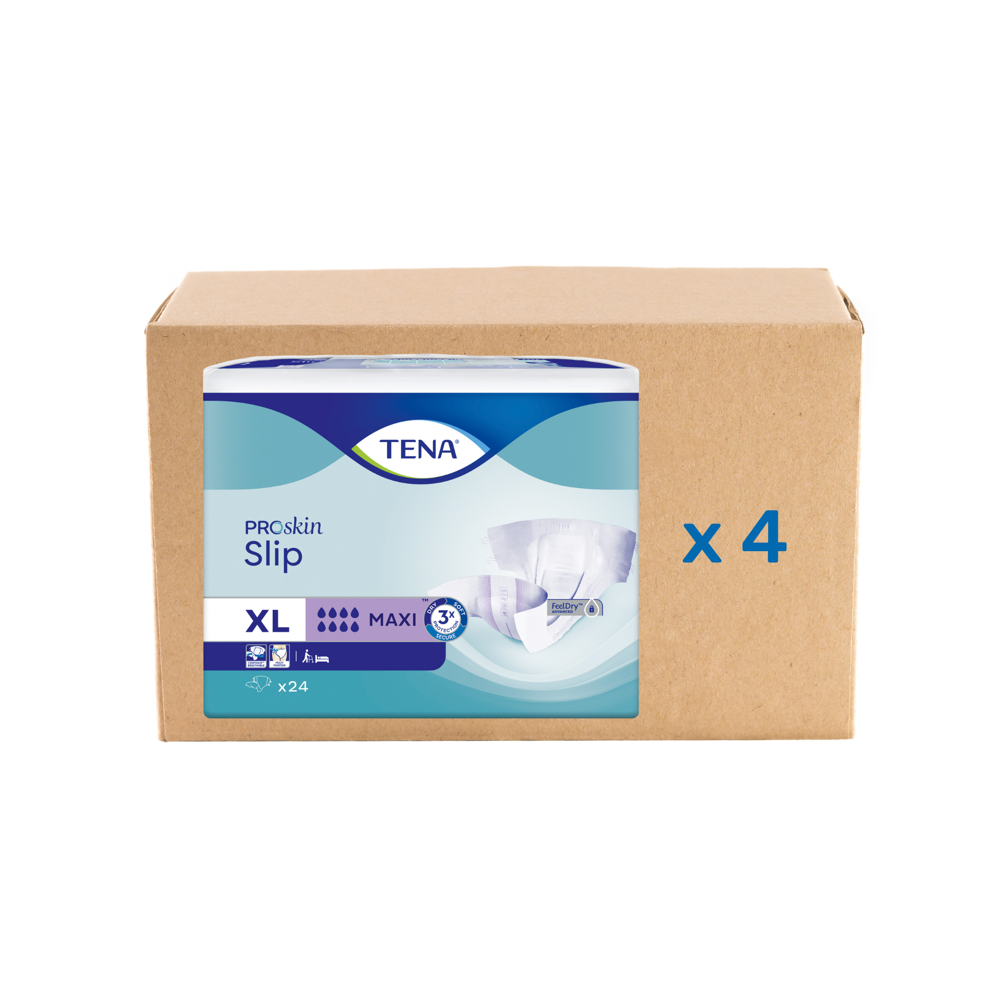 Pack 3x24U Tena Slip Proskin Maxi - 8 gouttes - 4 tailles - Tena - My Médical