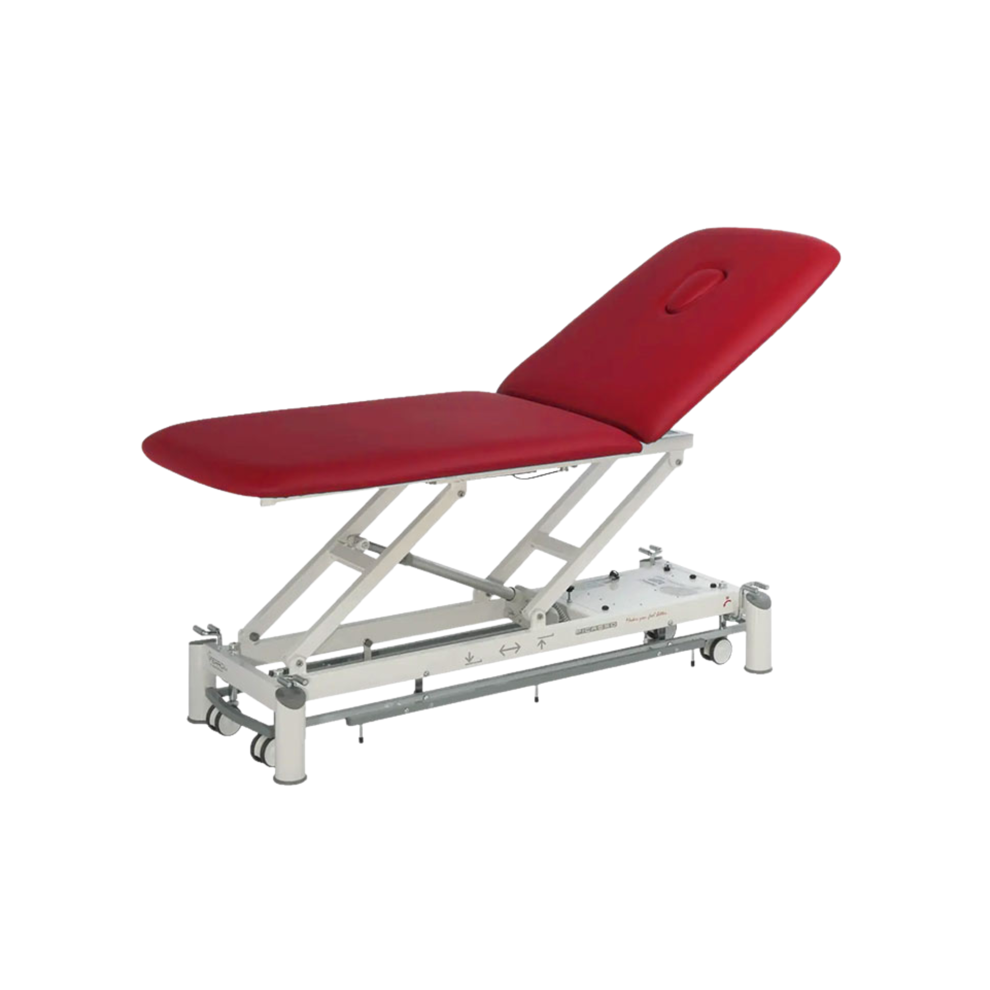 Electric physiotherapy table - Picasso XL Trend - castors + control frame - Ferrox