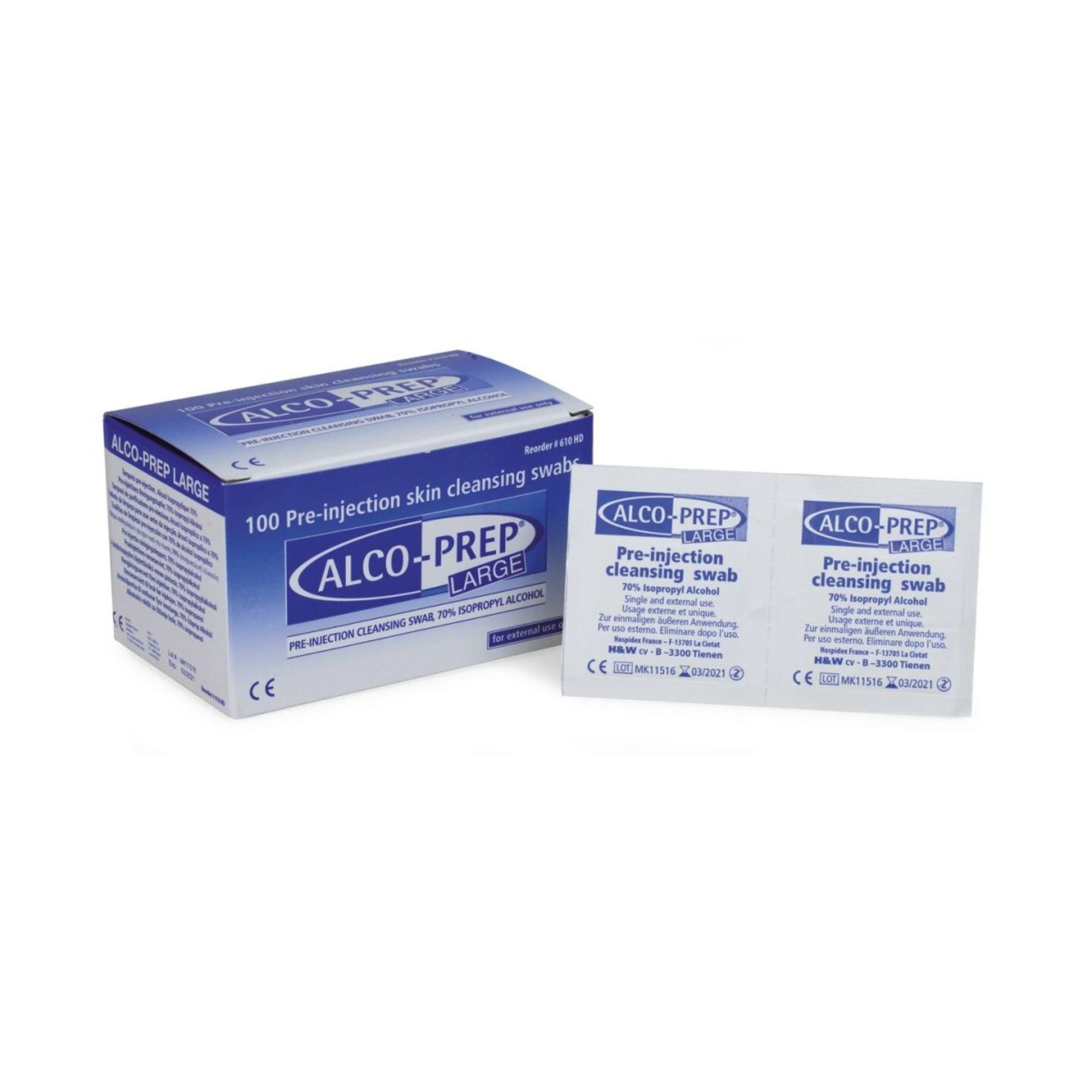 Tampon D'alcool Alco-Prep - 2 modèles - HOSPIDEX