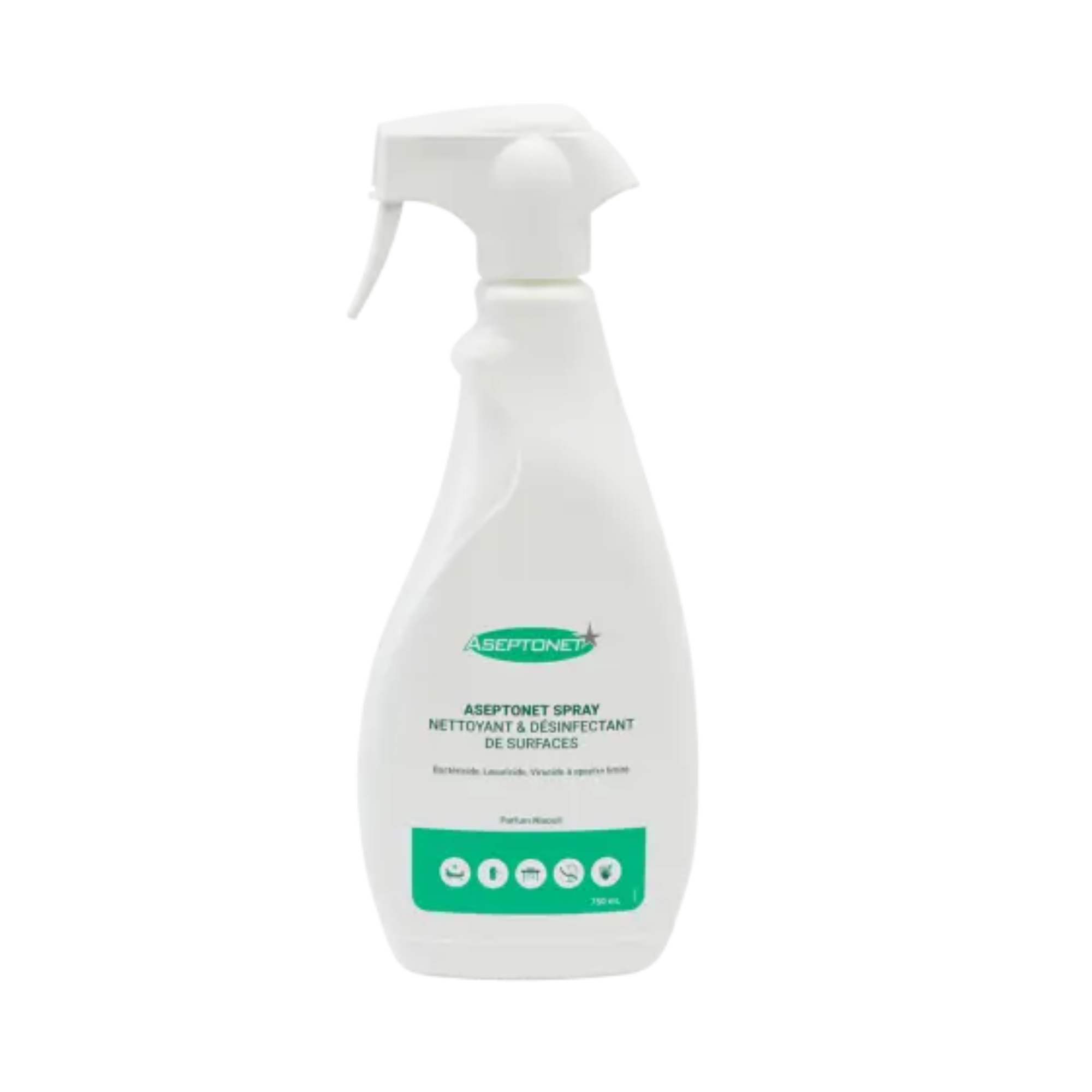 Disinfectant cleaning spray for surfaces and medical devices 750ml - ASEPTONET