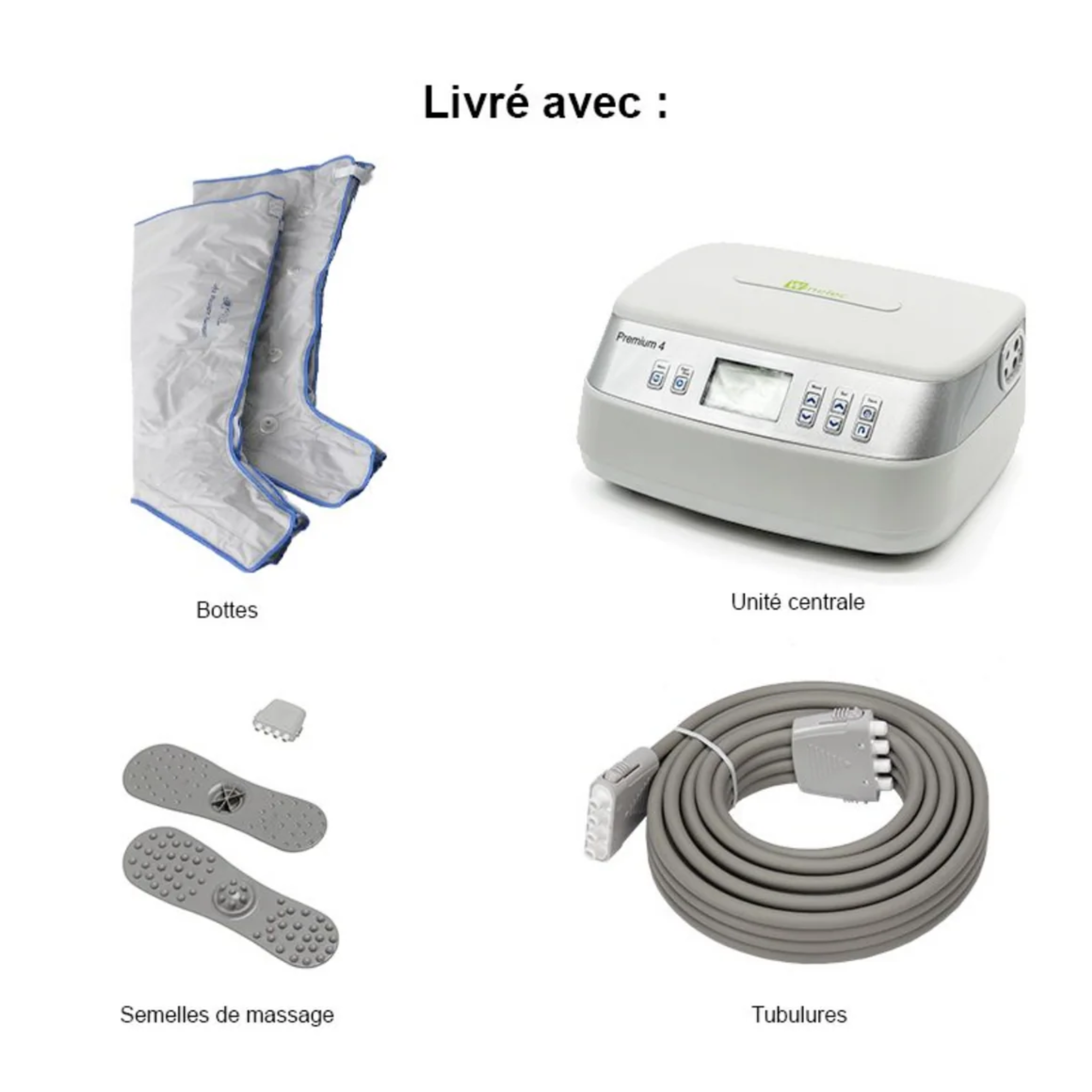Appareil pressothérapie PREMIUM 4 Winelec® + 2 bottes