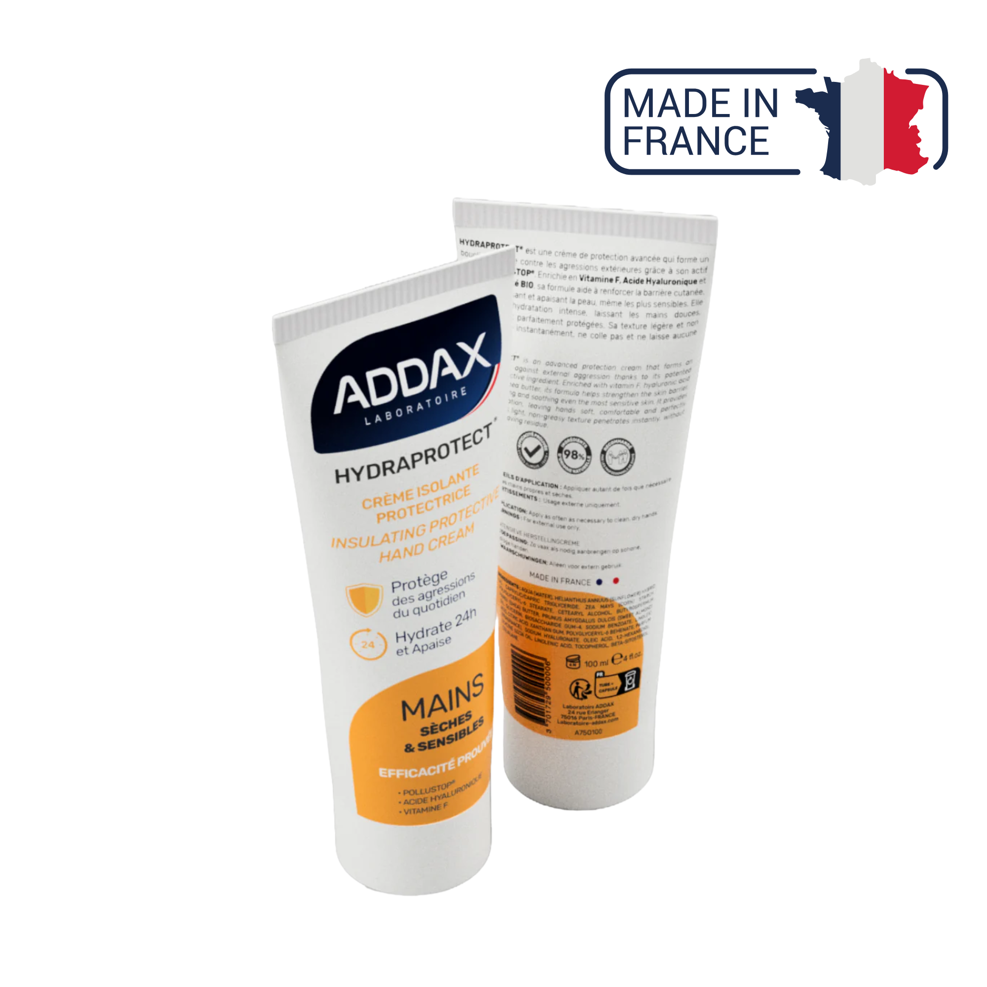 HYDRAPROTECT® - Crème mains isolante protectrice - 100 ml - Laboratoire Addax