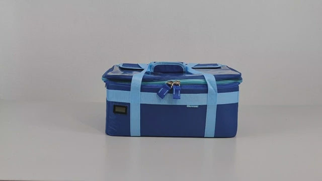 Load video: MINI COOL Sample Case - Blue - Elite bags - Optional rolling trolley