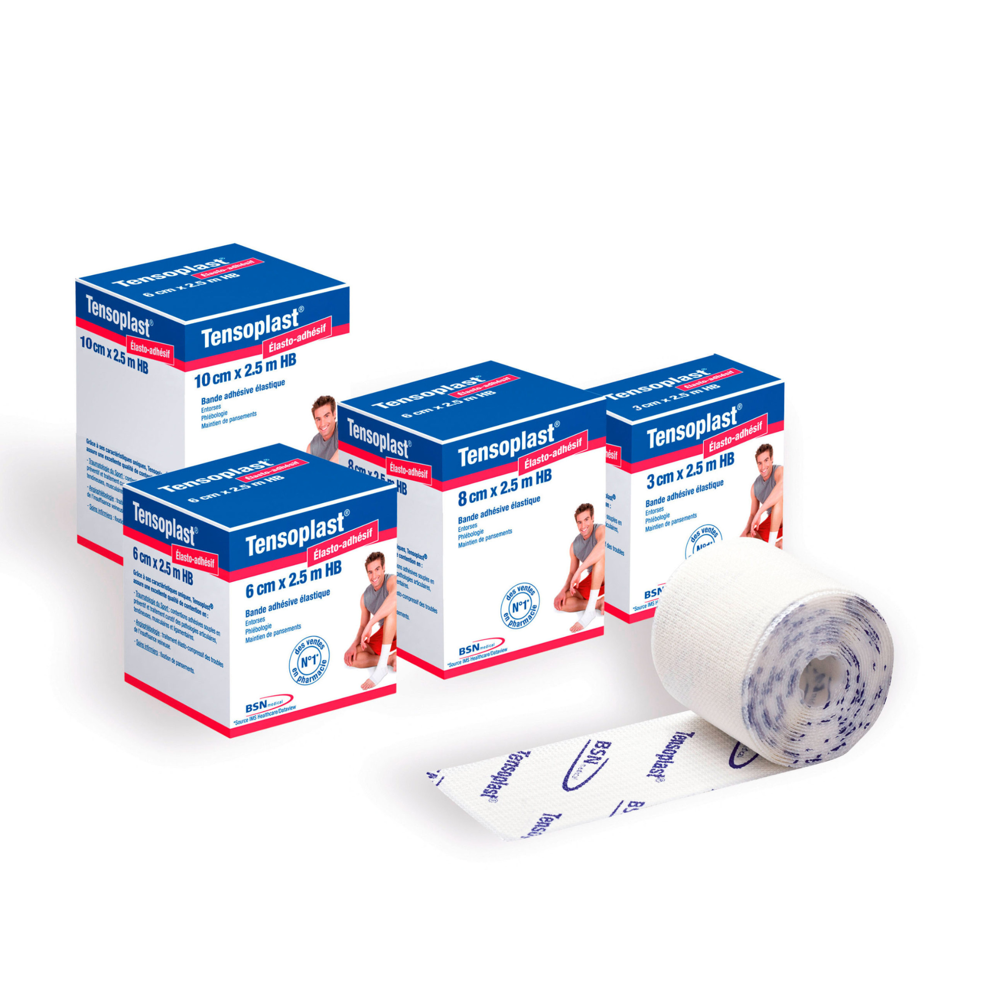 TENSOPLAST White Elastic Adhesive Bandage - 6 sizes - BSN Medical